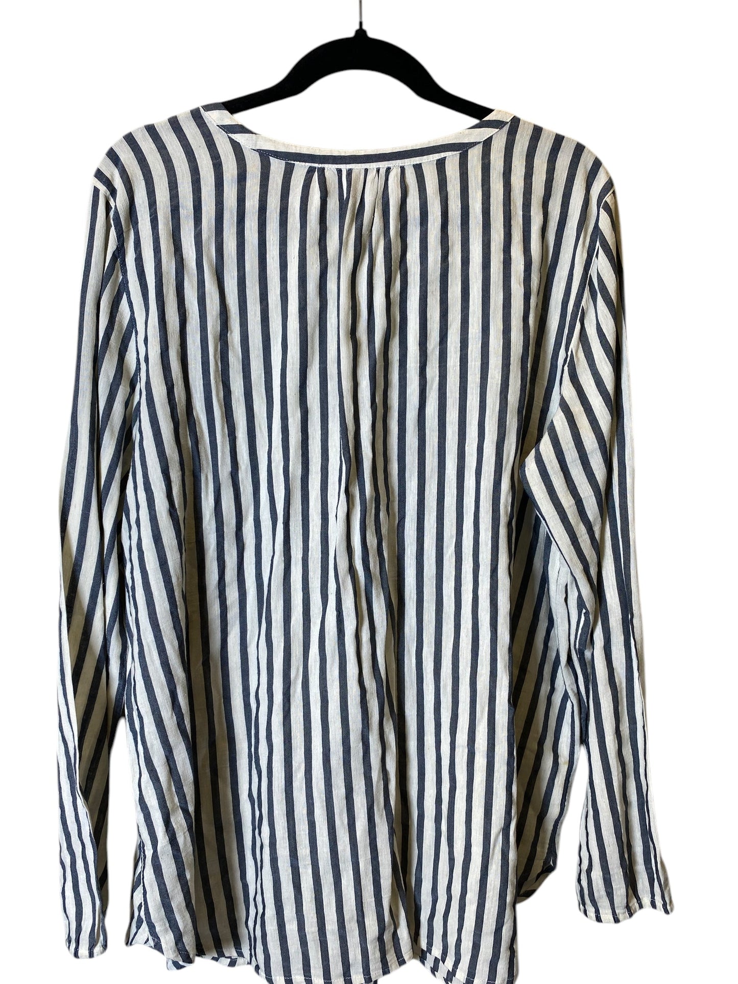 Top Long Sleeve By Loft In Striped Pattern, Size: Xl