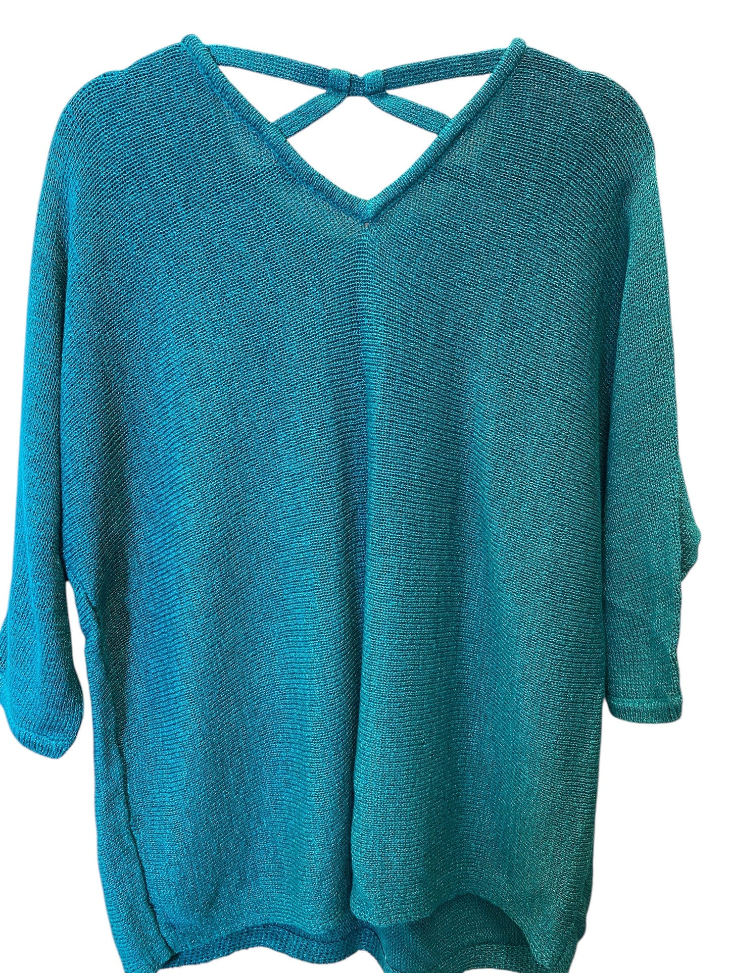 Sweater By Clothes Mentor In Teal, Size: Xl