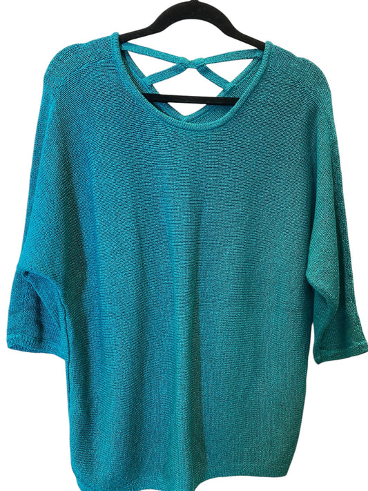 Sweater By Clothes Mentor In Teal, Size: Xl