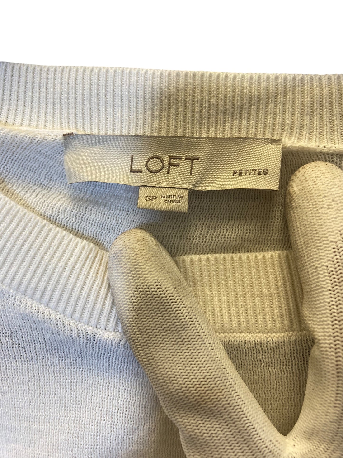 Sweater By Loft In Cream, Size: Sp