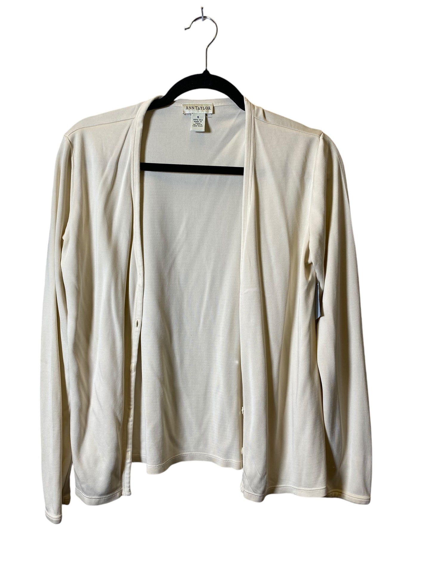 Cardigan By Ann Taylor In Cream, Size: S