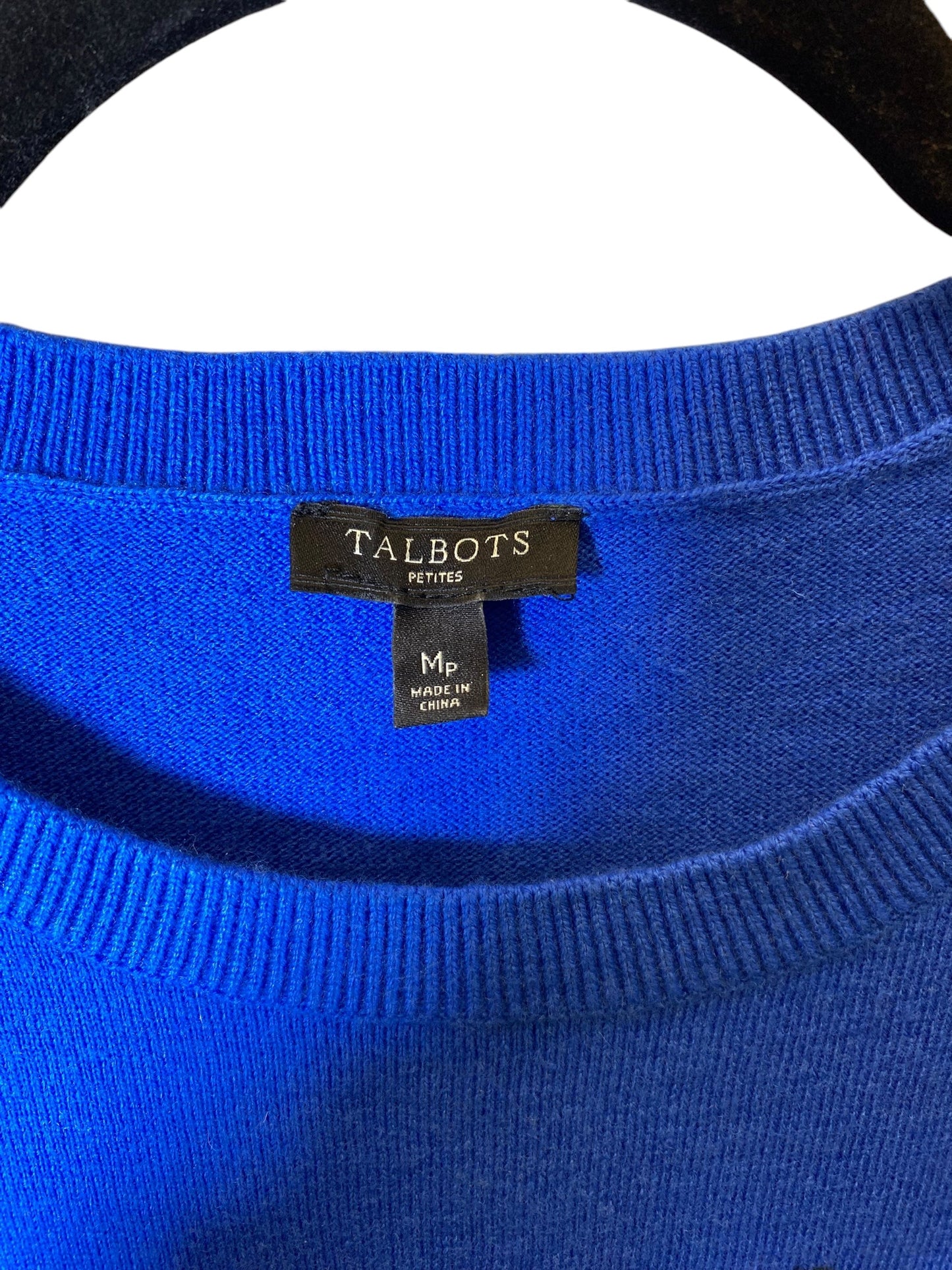 Sweater By Talbots In Blue & Grey, Size: Mp