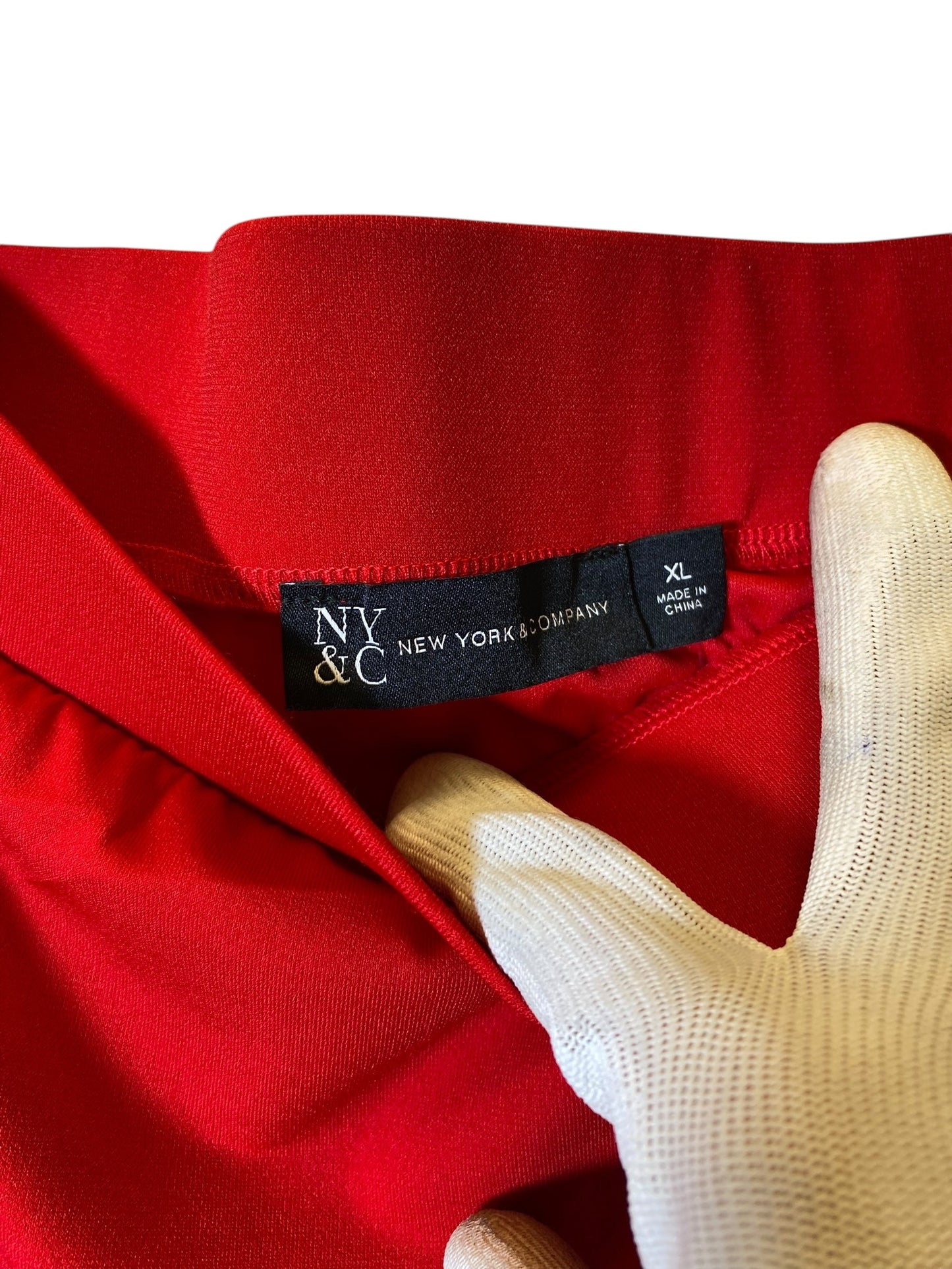 Skirt Midi By New York And Co In Red, Size: Xl