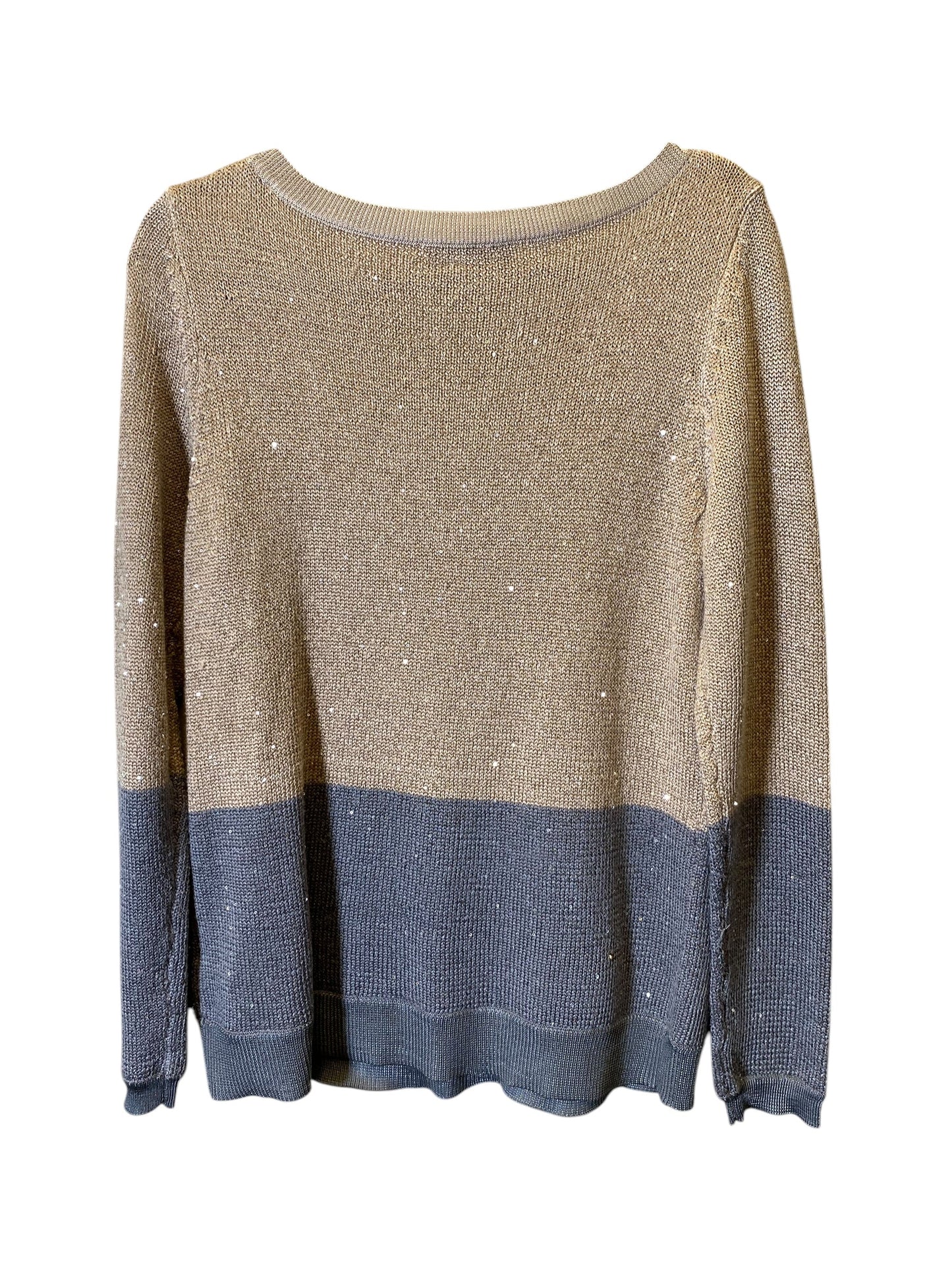 Sweater By White House Black Market In Grey & Tan, Size: M