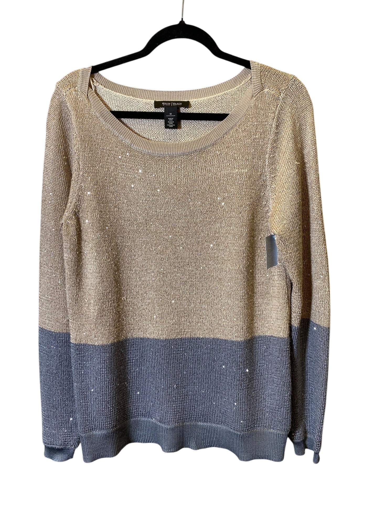 Sweater By White House Black Market In Grey & Tan, Size: M