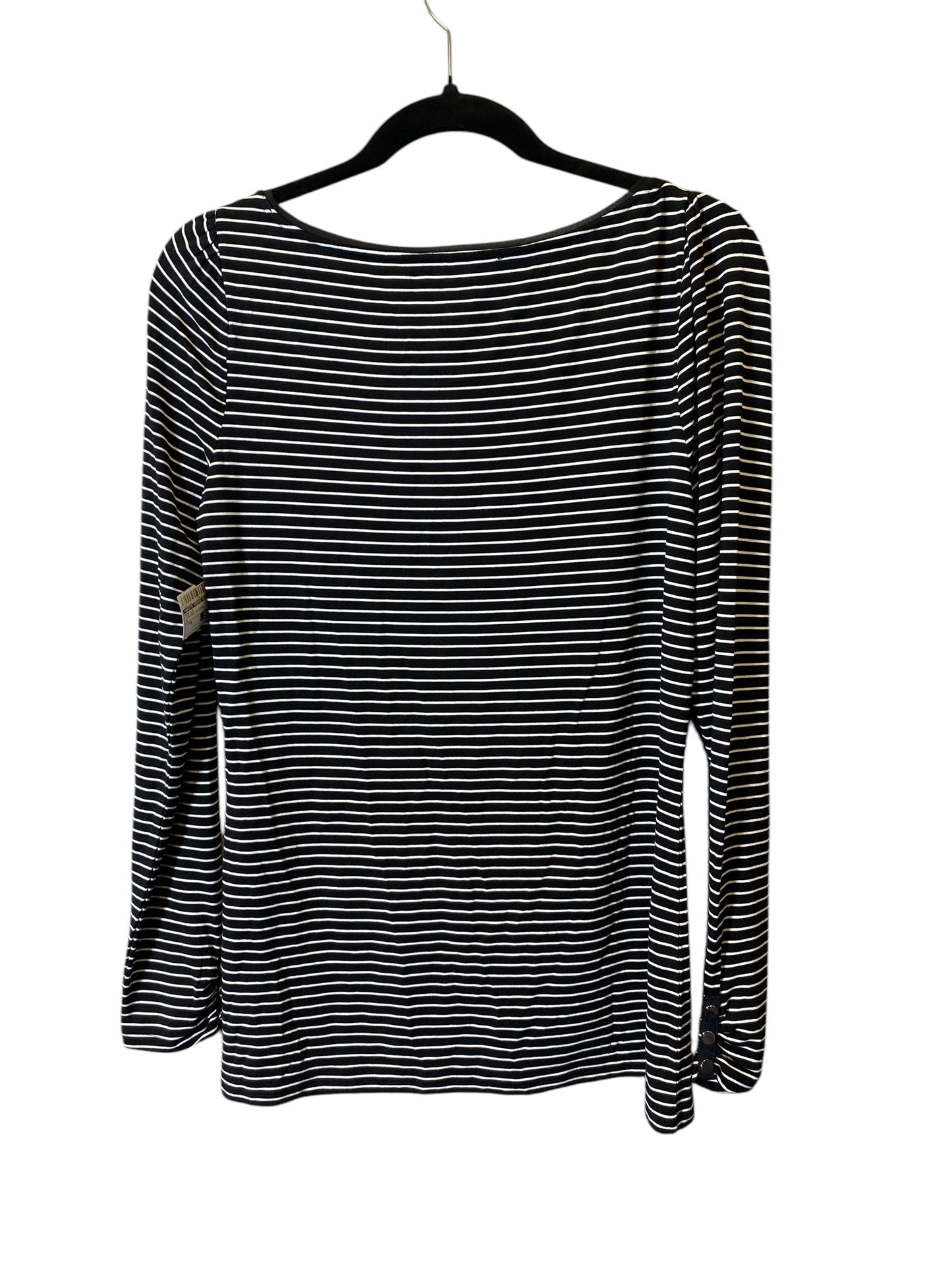 Top Long Sleeve By White House Black Market In Striped Pattern, Size: M