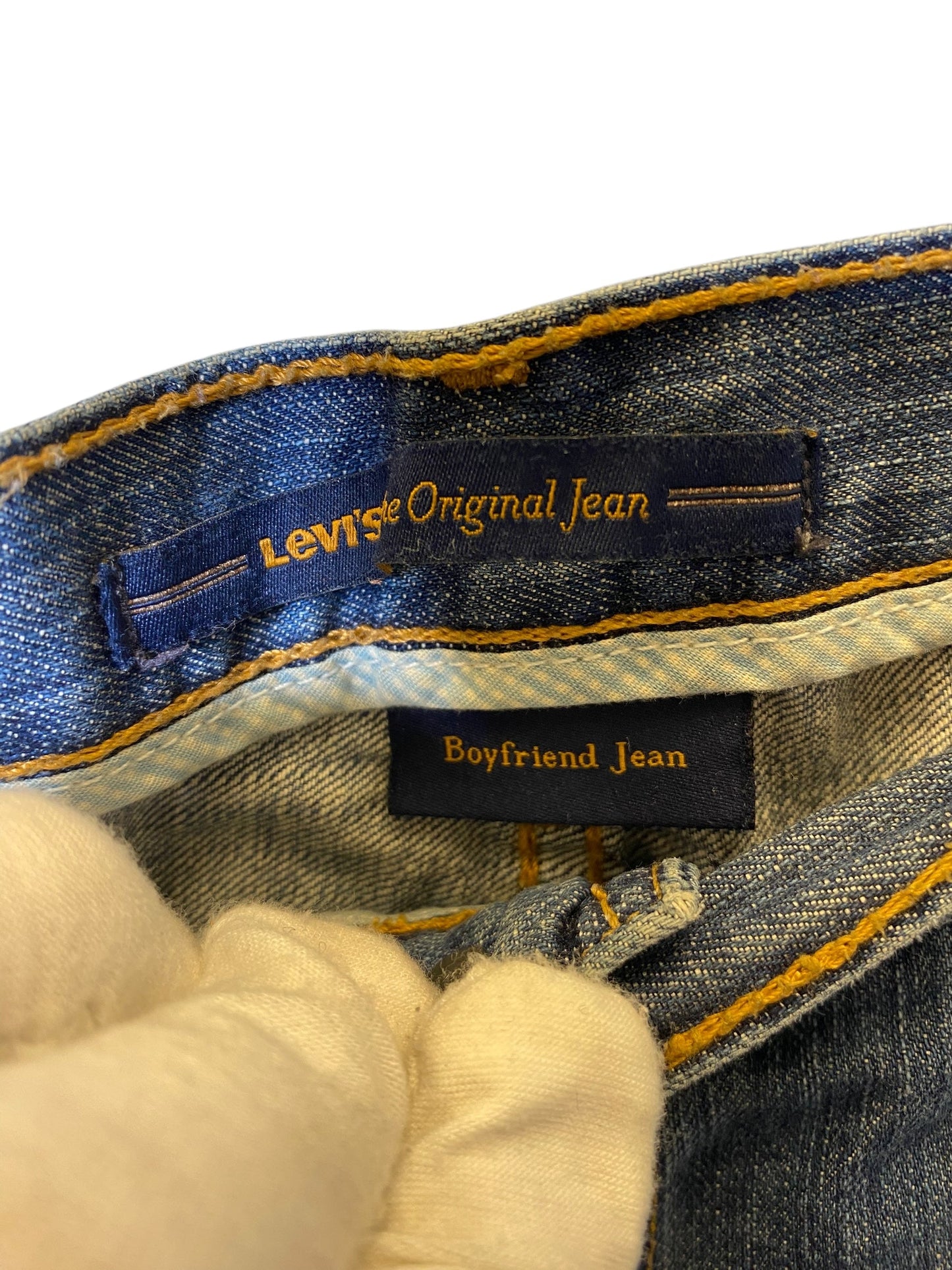 Jeans Boyfriend By Levis In Blue, Size: 8