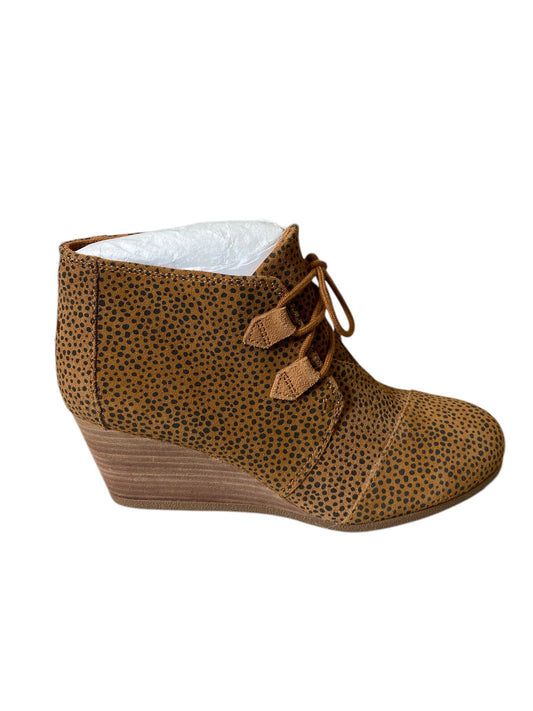 Boots Ankle Heels By Toms In Animal Print, Size: 8.5