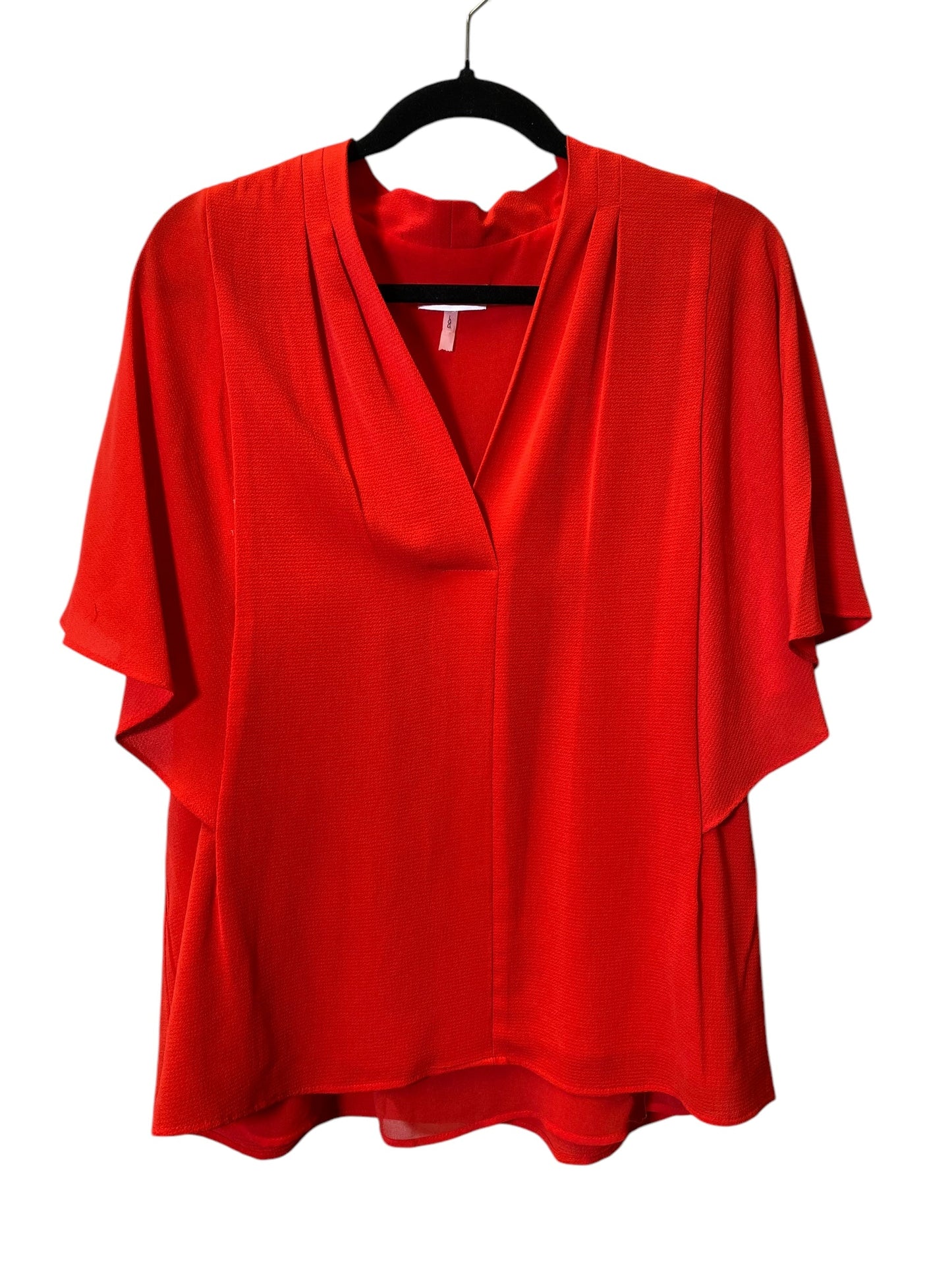 Top Short Sleeve By Calvin Klein In Red, Size: L