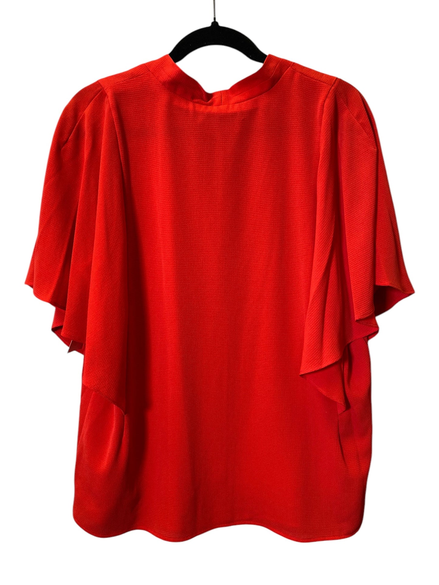 Top Short Sleeve By Calvin Klein In Red, Size: L