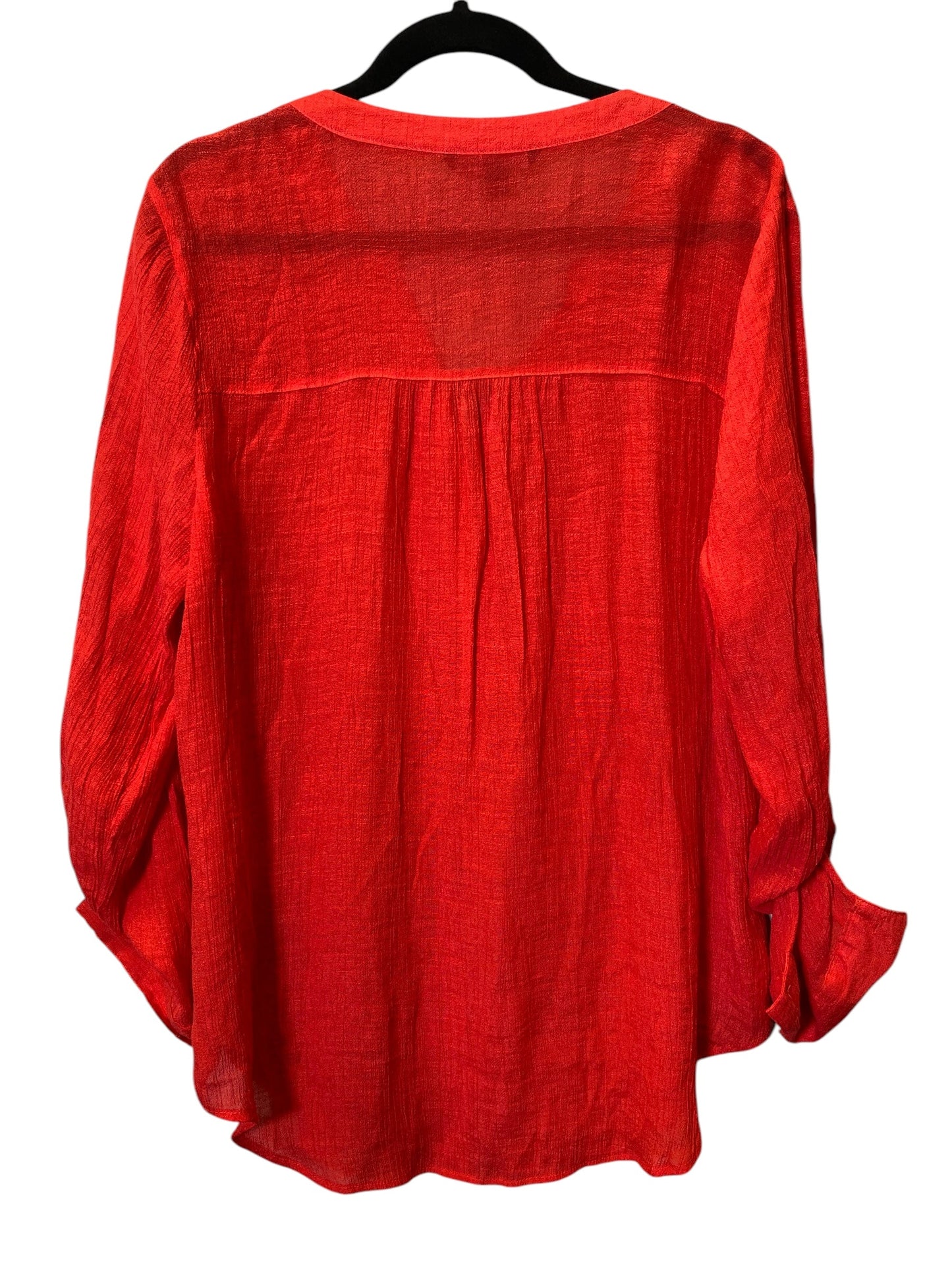 Top Long Sleeve By Zac And Rachel In Red, Size: Xl