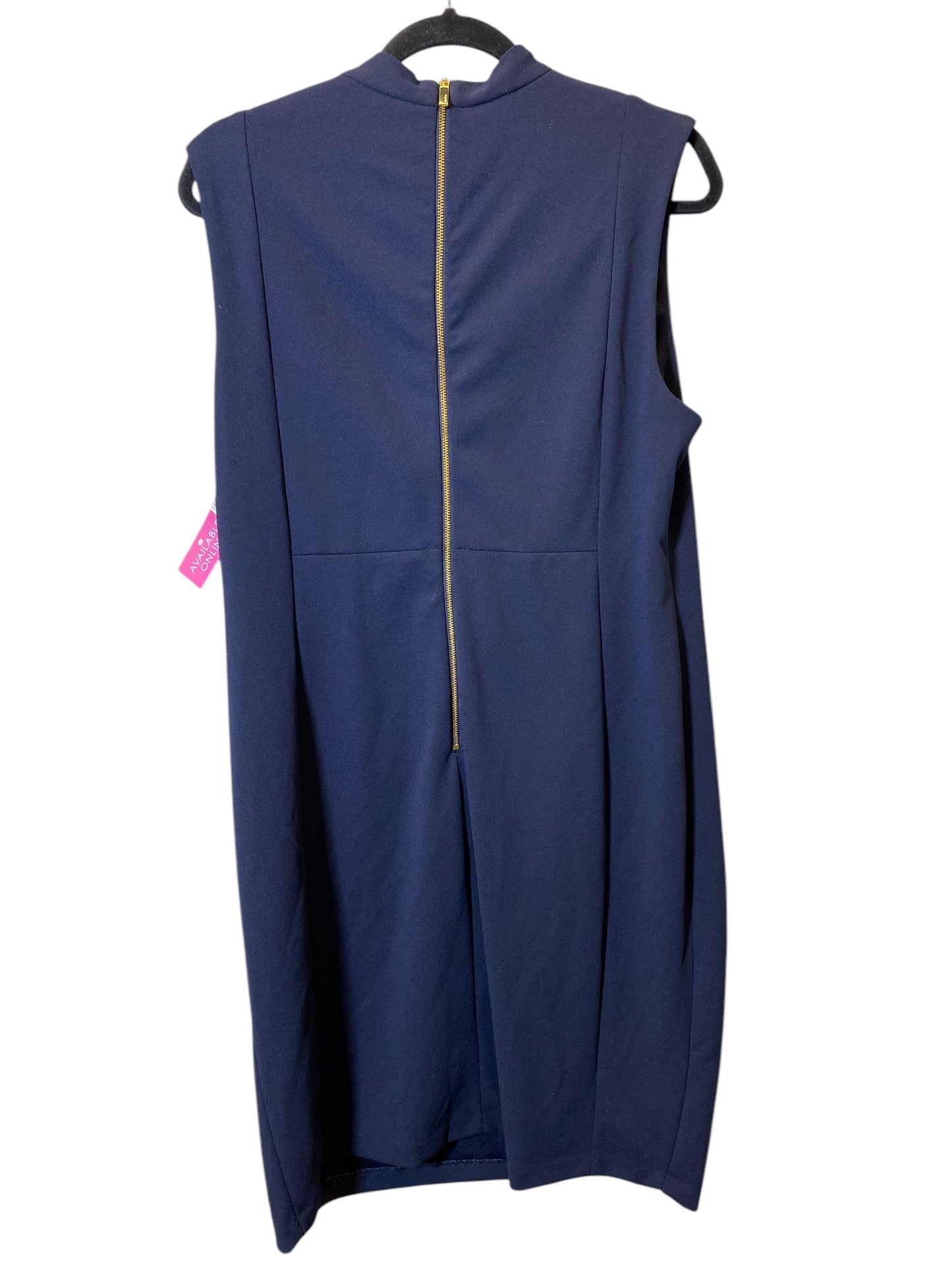 Dress Work By Calvin Klein In Navy, Size: 14