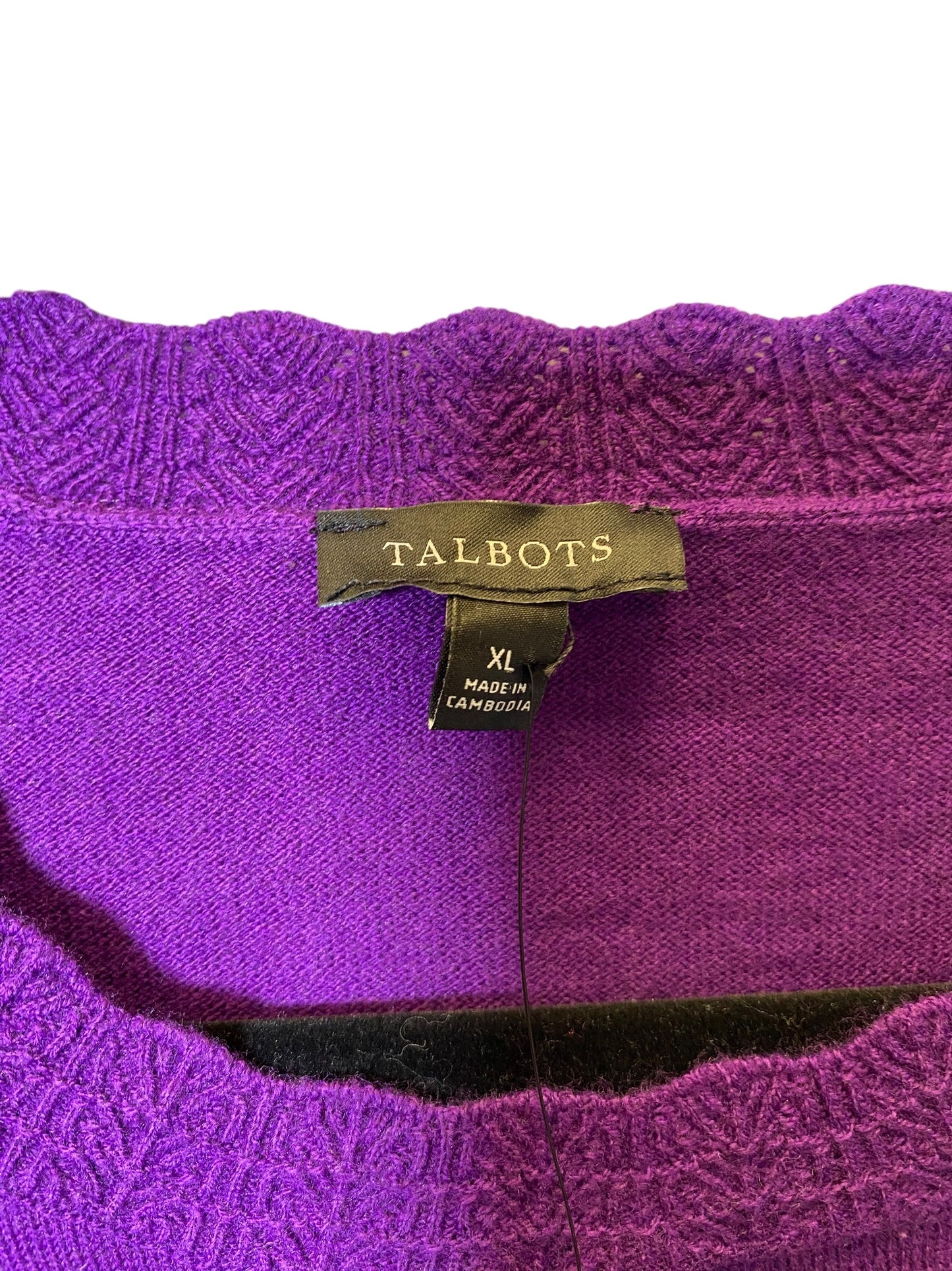 Sweater By Talbots In Purple, Size: Xl