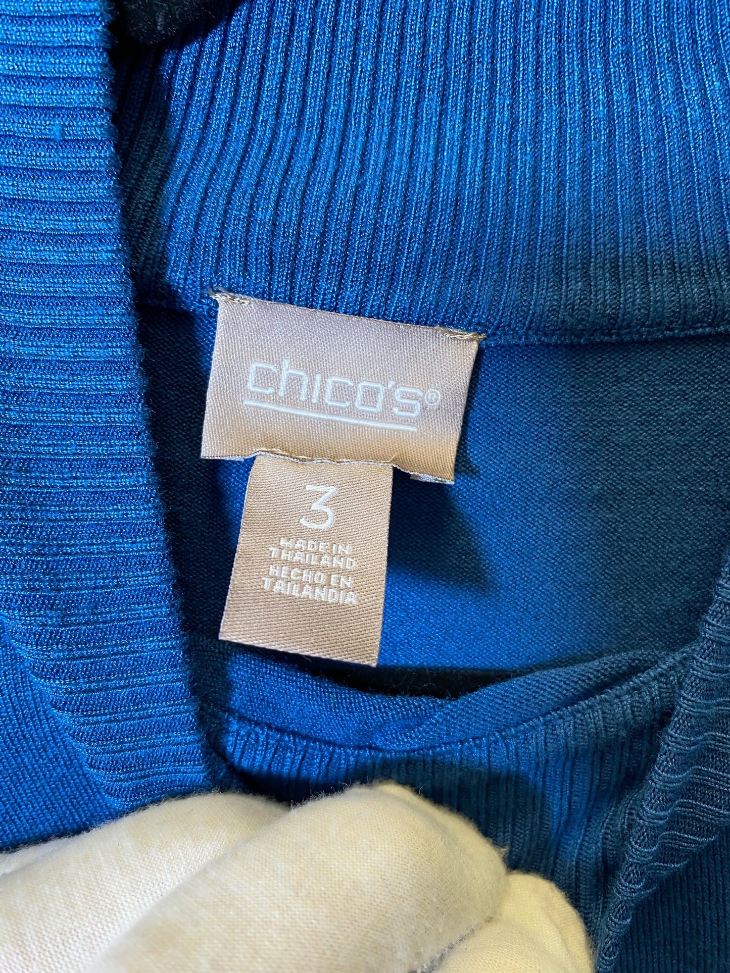 Sweater By Chicos In Blue, Size: Xl