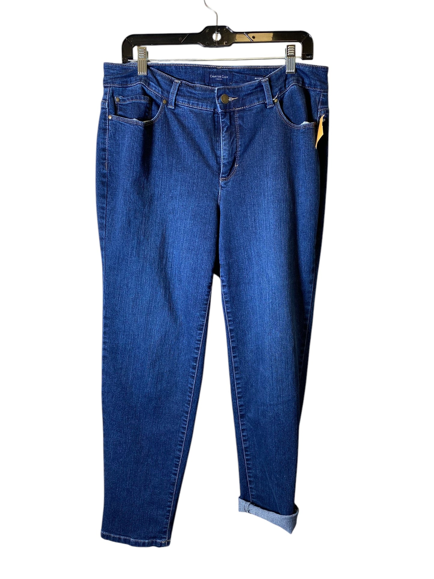 Jeans Straight By Charter Club In Blue, Size: 14