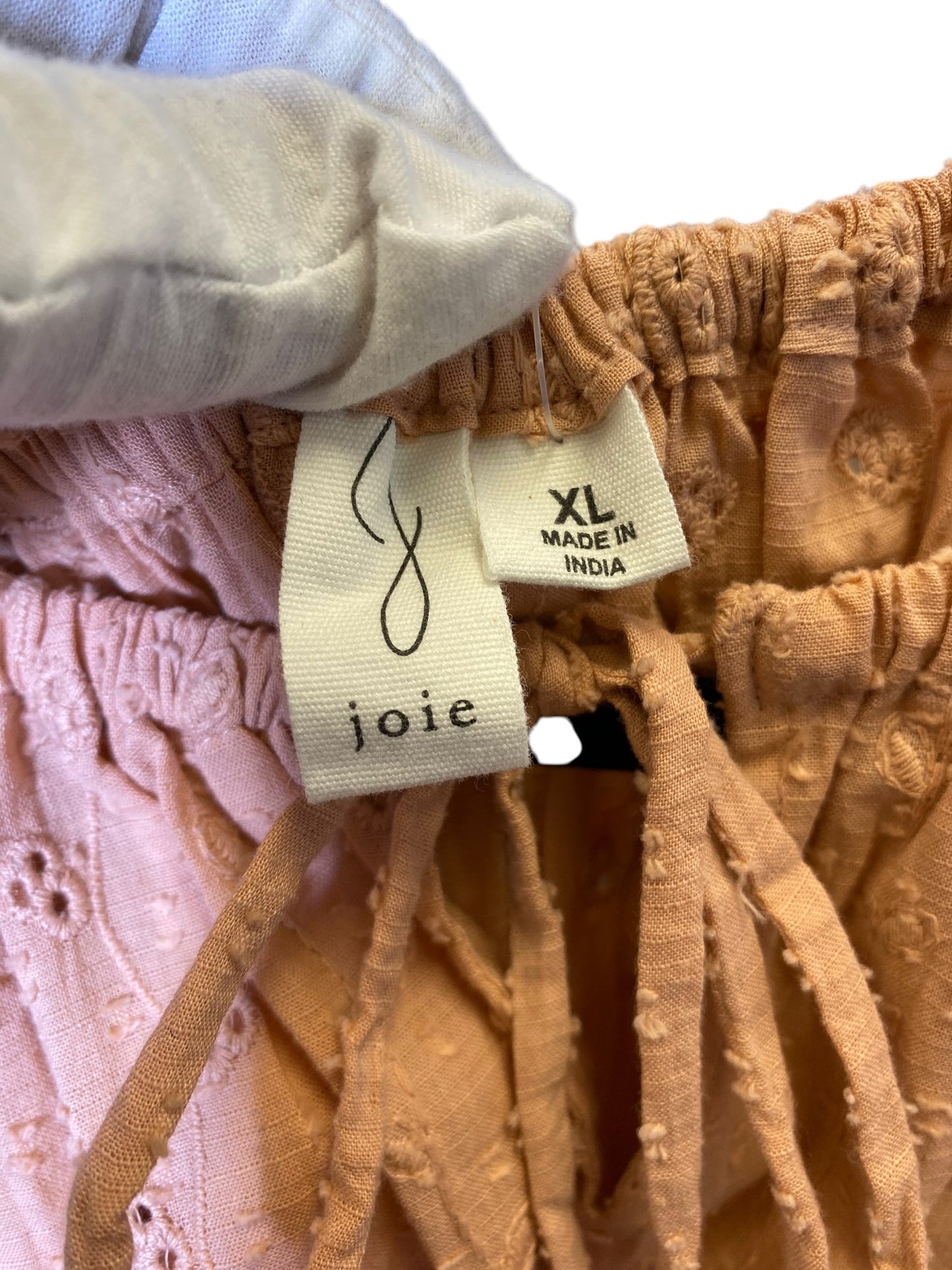 Top 3/4 Sleeve By Joie In Peach, Size: Xl