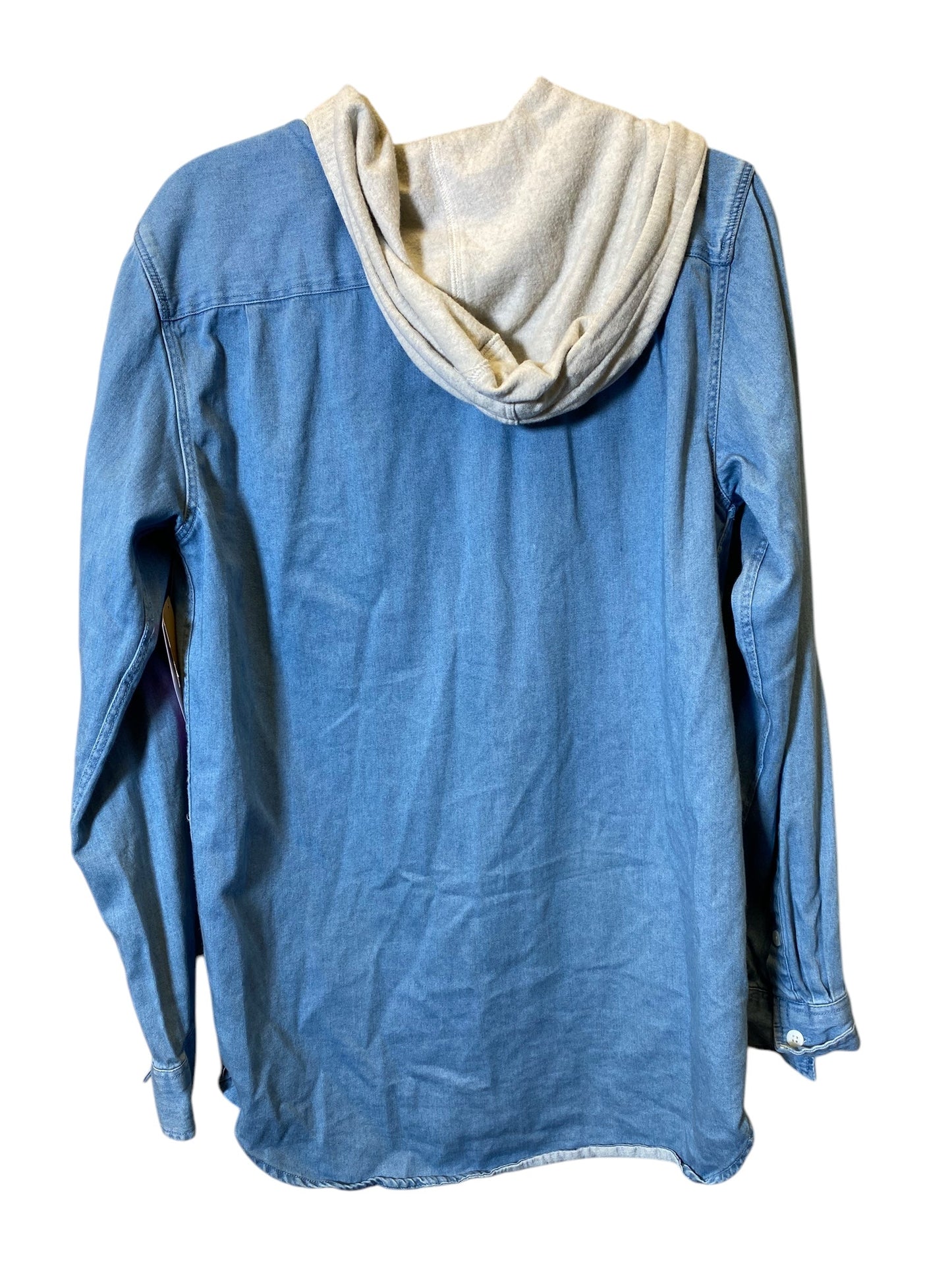 Blouse Long Sleeve By Clothes Mentor In Blue, Size: M