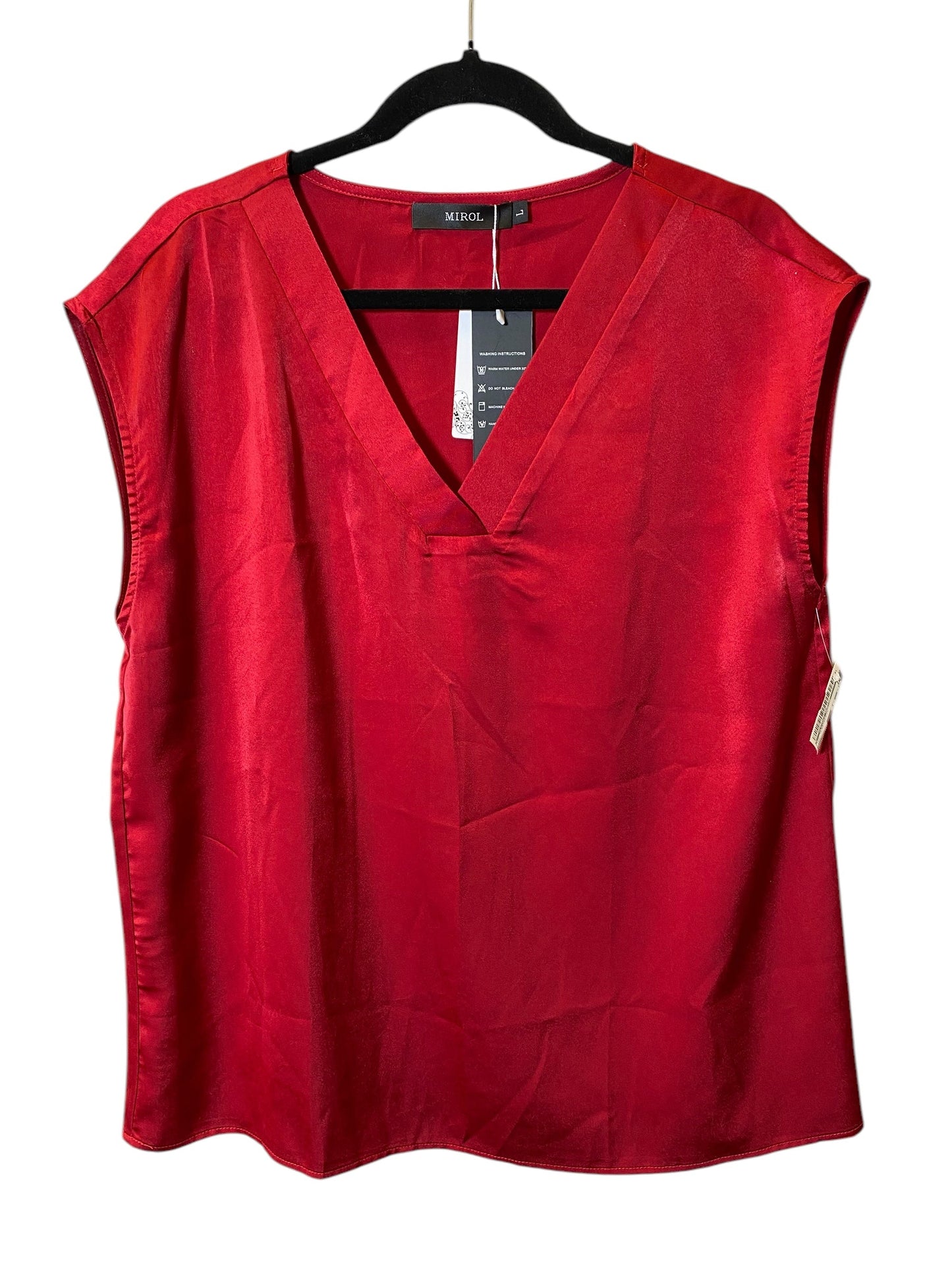 Top Sleeveless By Clothes Mentor In Red, Size: L