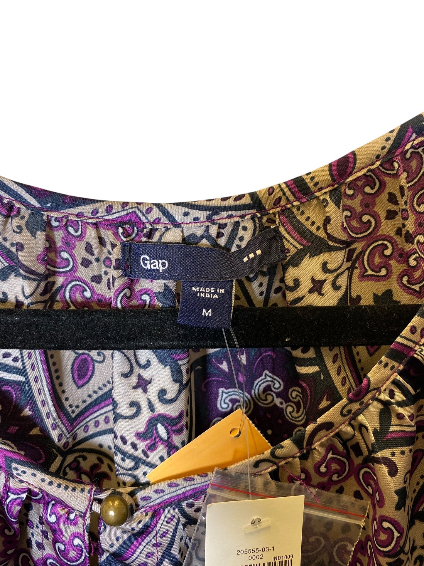 Top 3/4 Sleeve By Gap In Multi-colored, Size: M