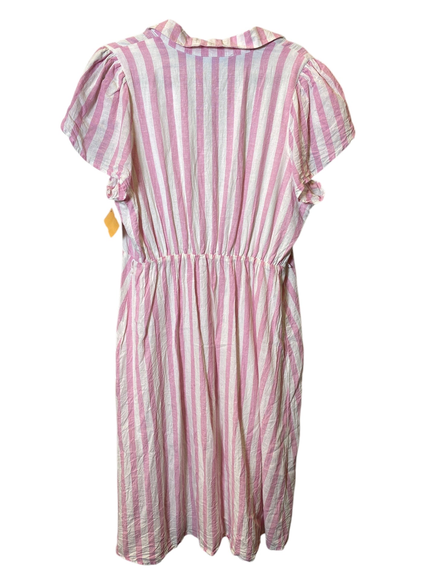 Dress Casual Midi By Draper James In Striped Pattern, Size: L