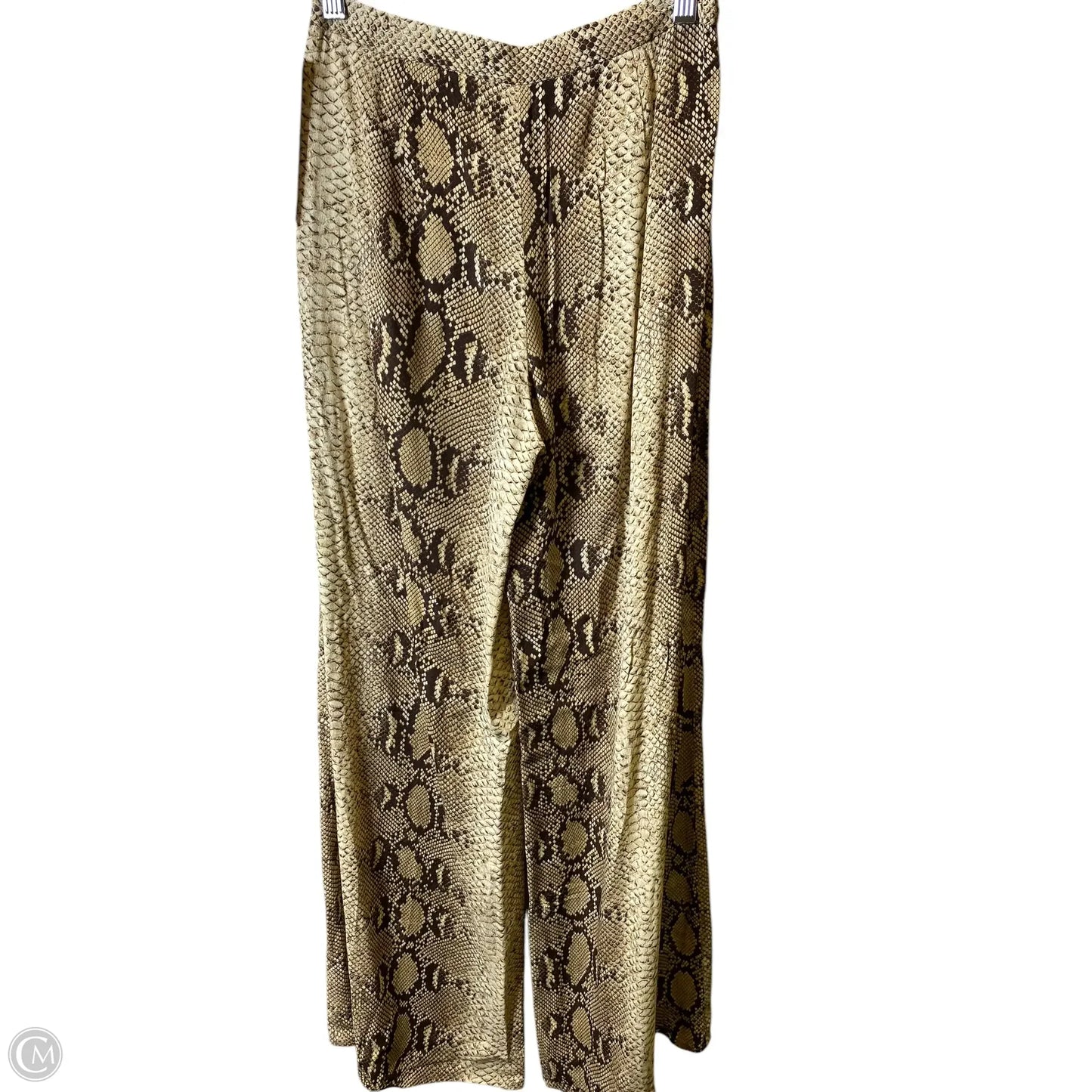 Pants Wide Leg By Zara Women In Animal Print, Size: Xs