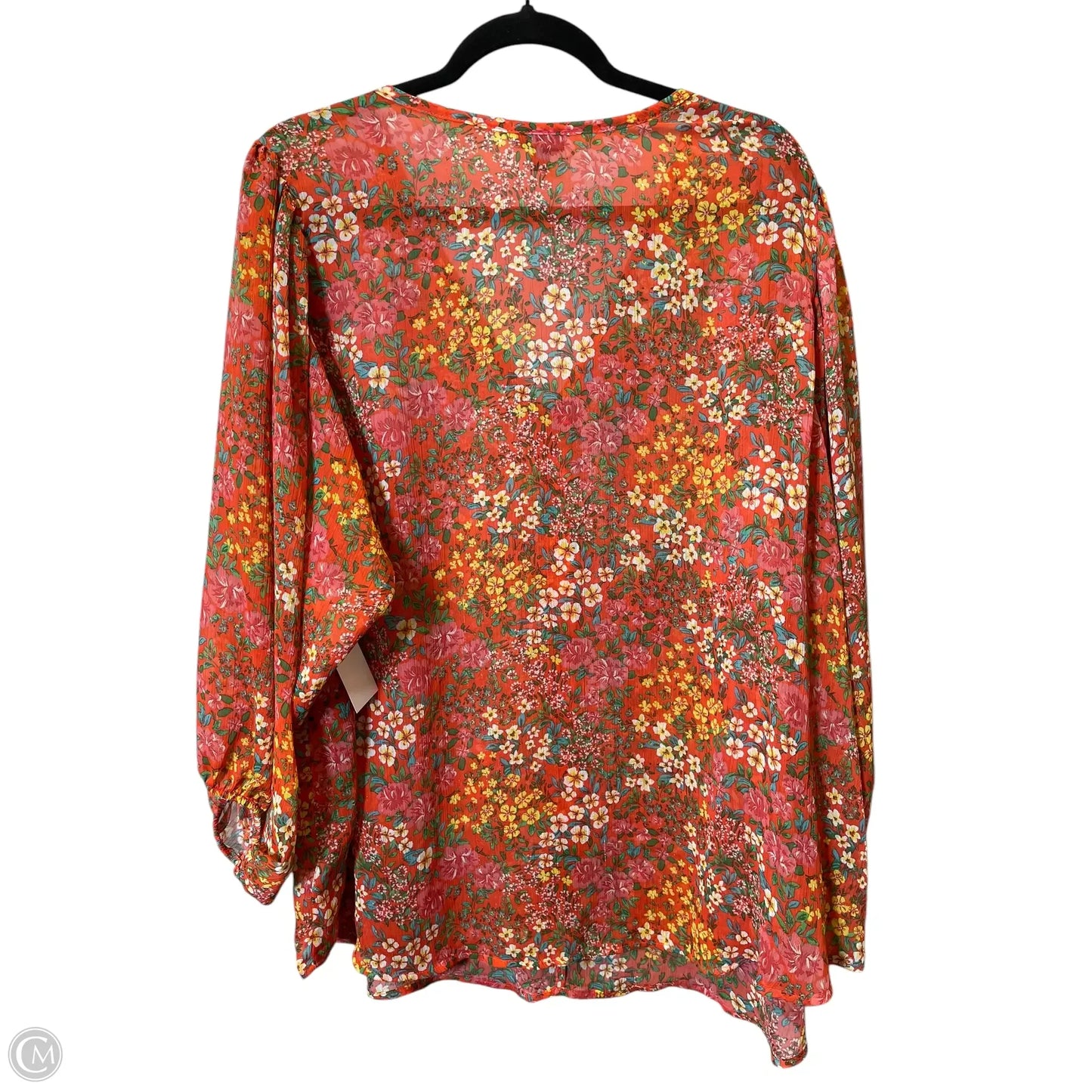 Top 3/4 Sleeve By Torrid In Floral Print, Size: 3x