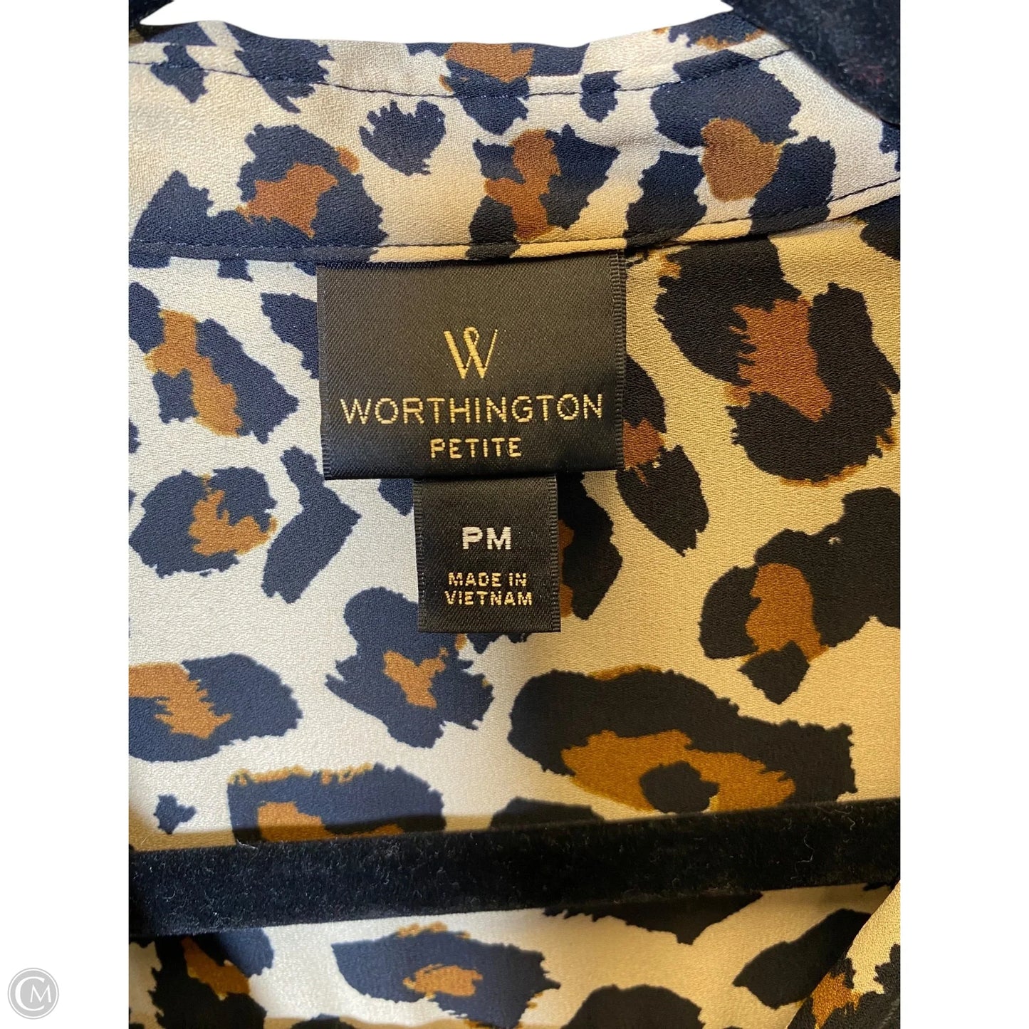 Top 3/4 Sleeve By Worthington In Animal Print, Size: Mp