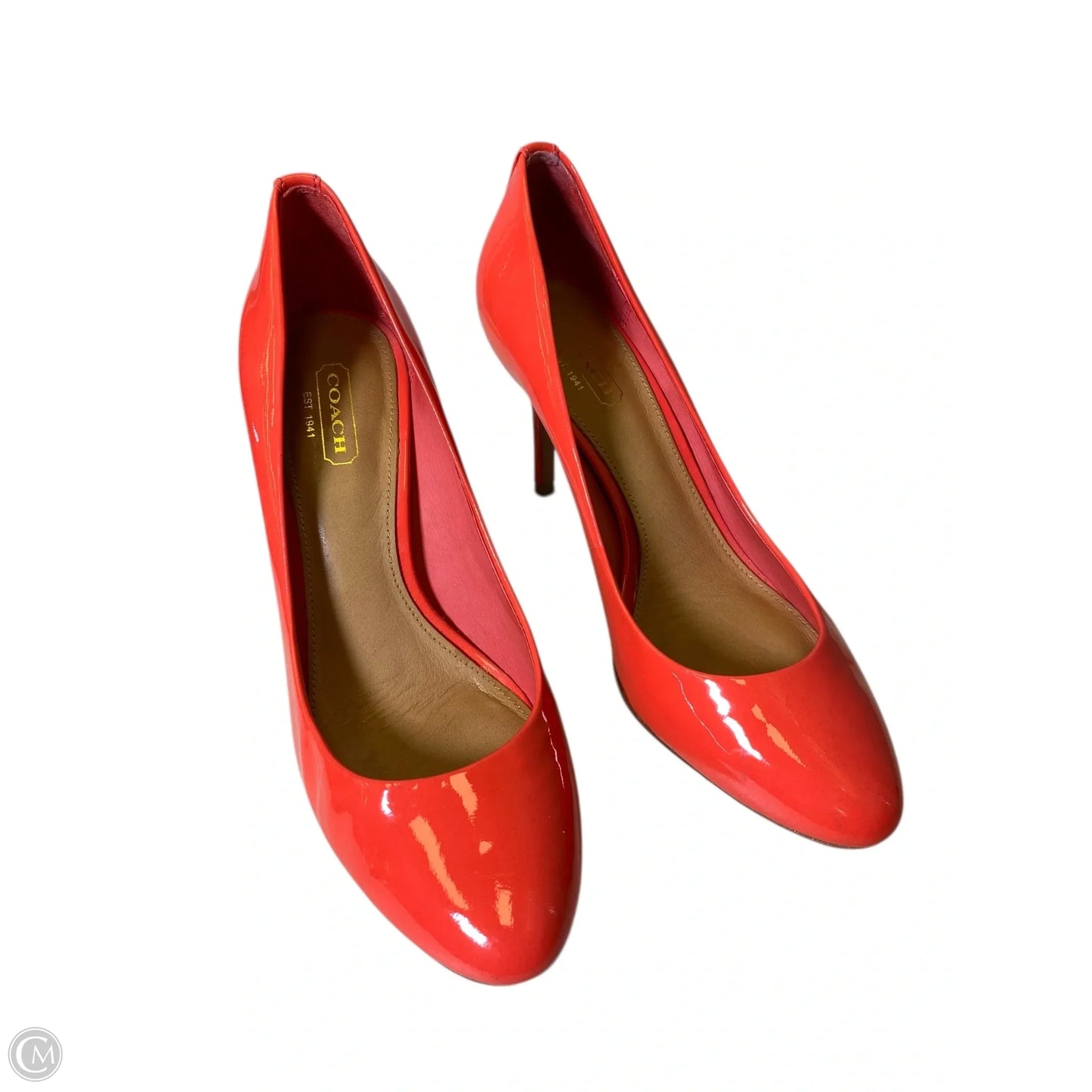 Shoes Designer By Coach In Orange, Size: 7