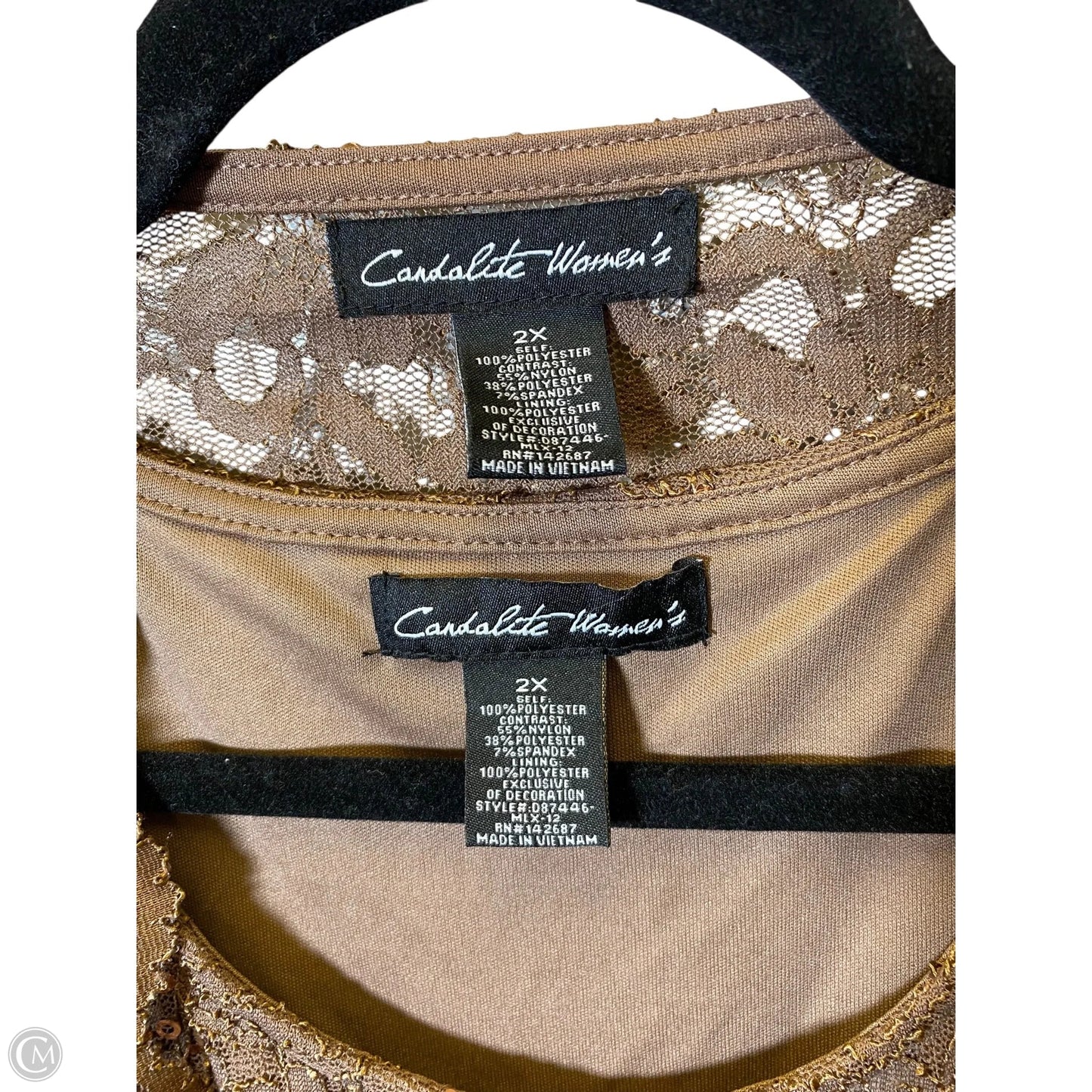 Dress Set 2pc By Clothes Mentor In Brown, Size: 2x