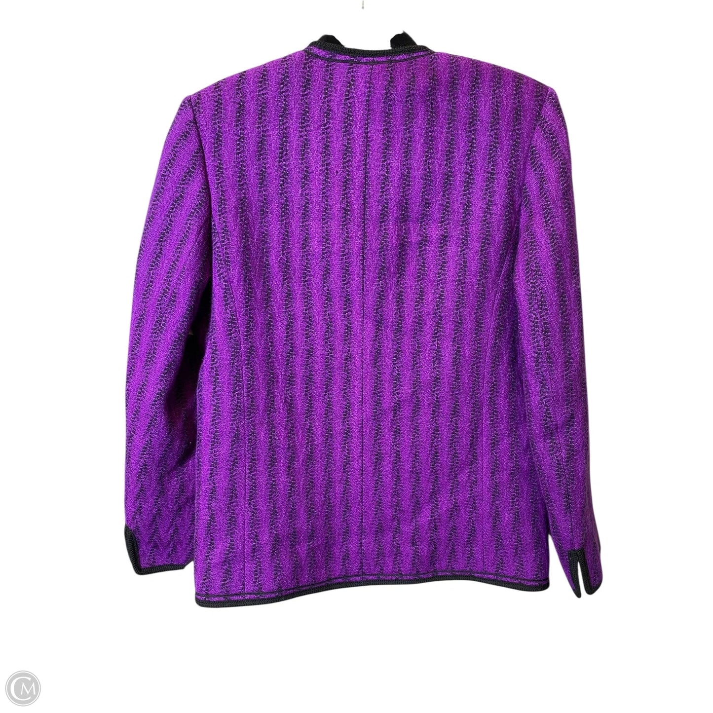 Jacket Designer By Jaeger-lecoultre In Black & Purple, Size: 10