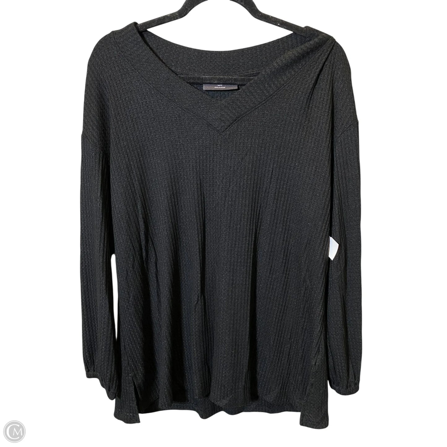 Top 3/4 Sleeve By Lane Bryant In Black, Size: 12
