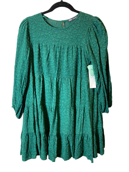 Dress Casual Short By Zara In Green, Size: Xs