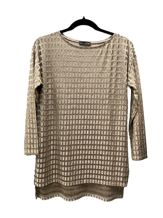 Gold Top Long Sleeve Zara Women, Size M