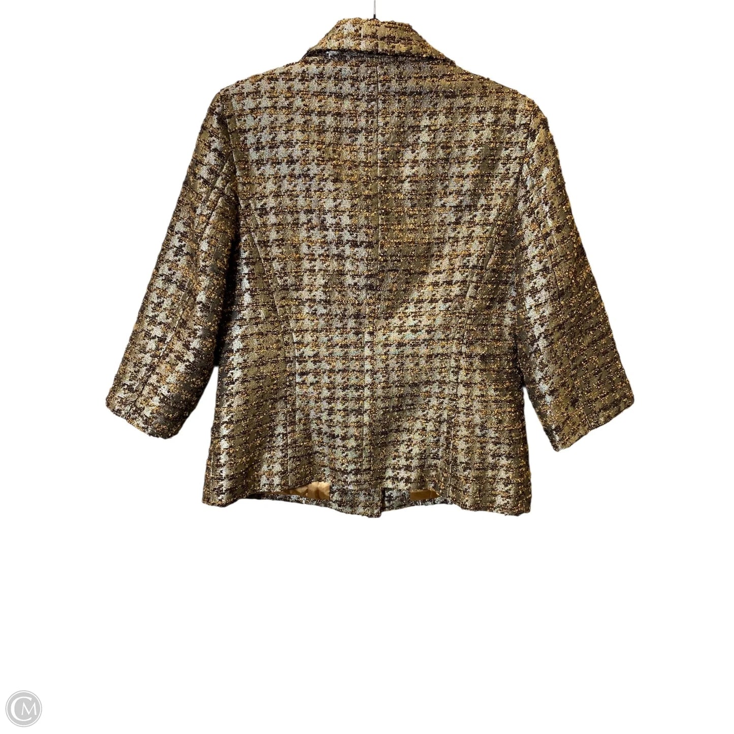 Jacket Moto By Chicos In Bronze, Size: L