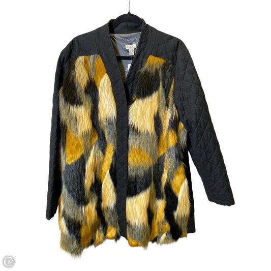 Coat Faux Fur & Sherpa By Logo In Black, Size: 22
