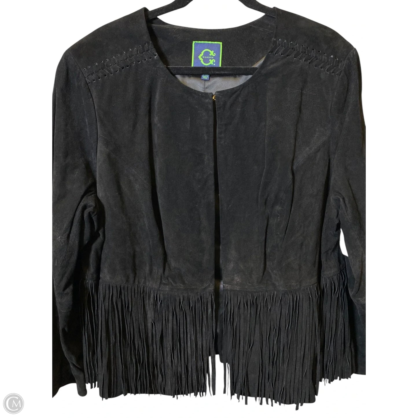 Jacket Moto Designer By Wonder In Black, Size: 24