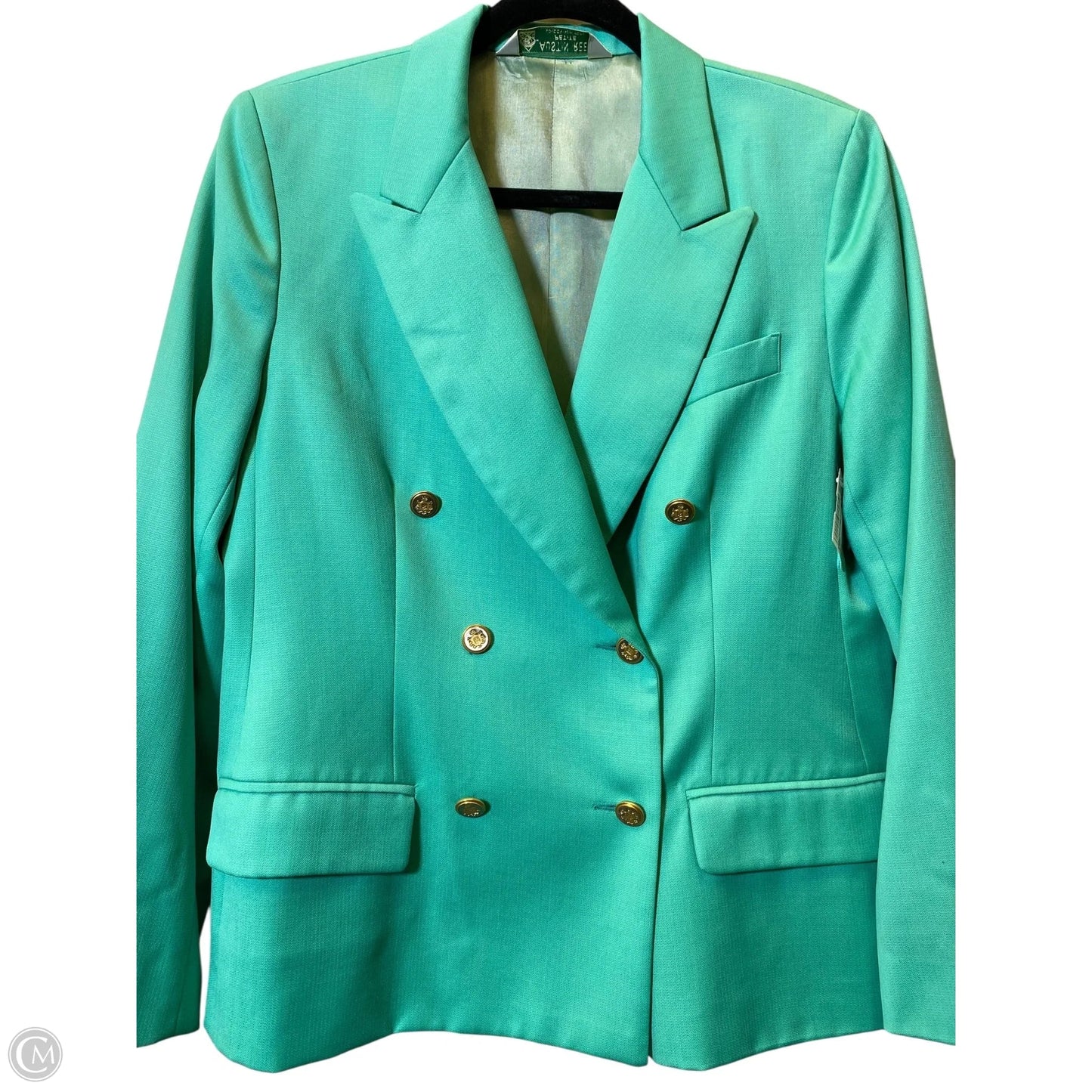 Blazer By Clothes Mentor In Aqua, Size: 12