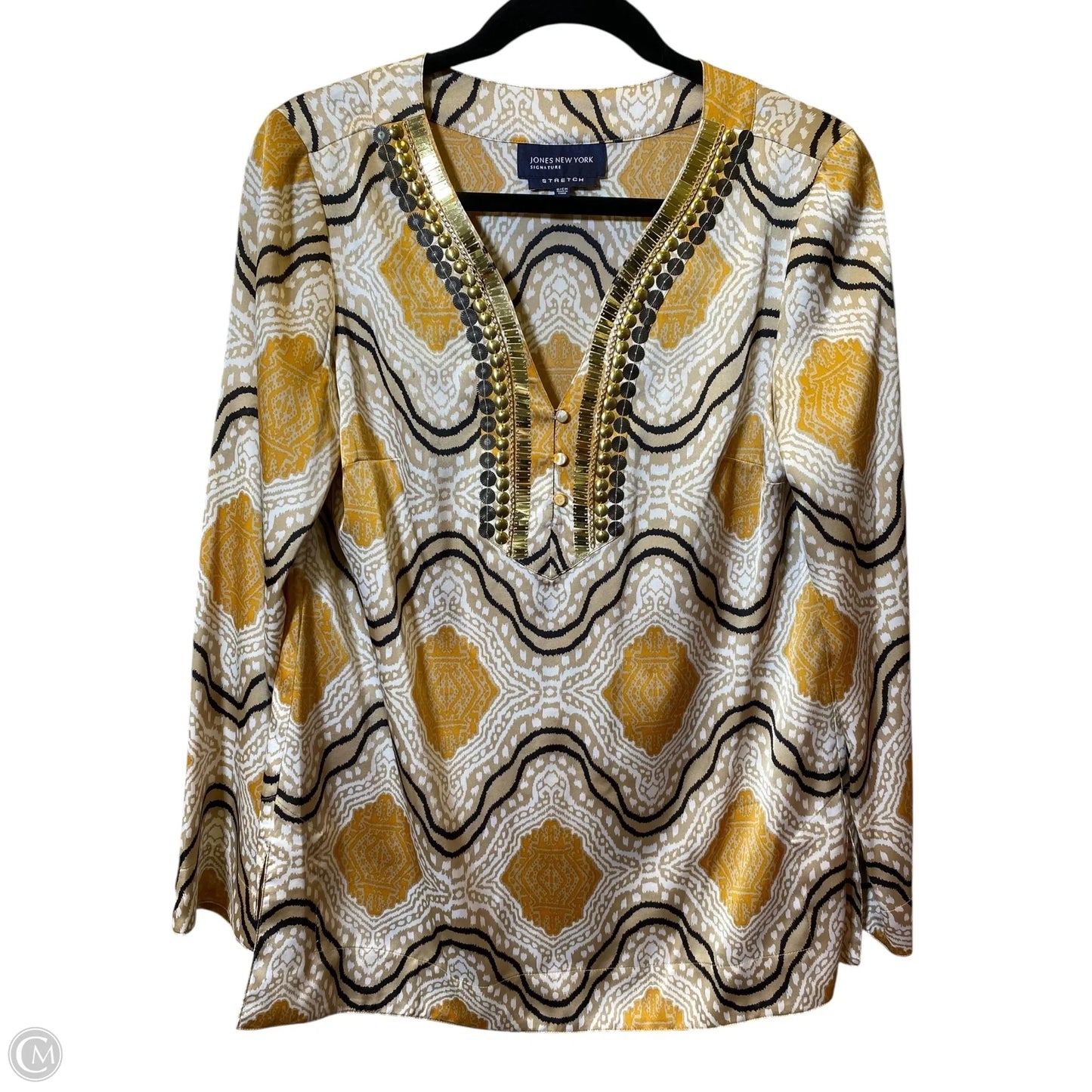 Top 3/4 Sleeve By Jones New York In Multi-colored, Size: S