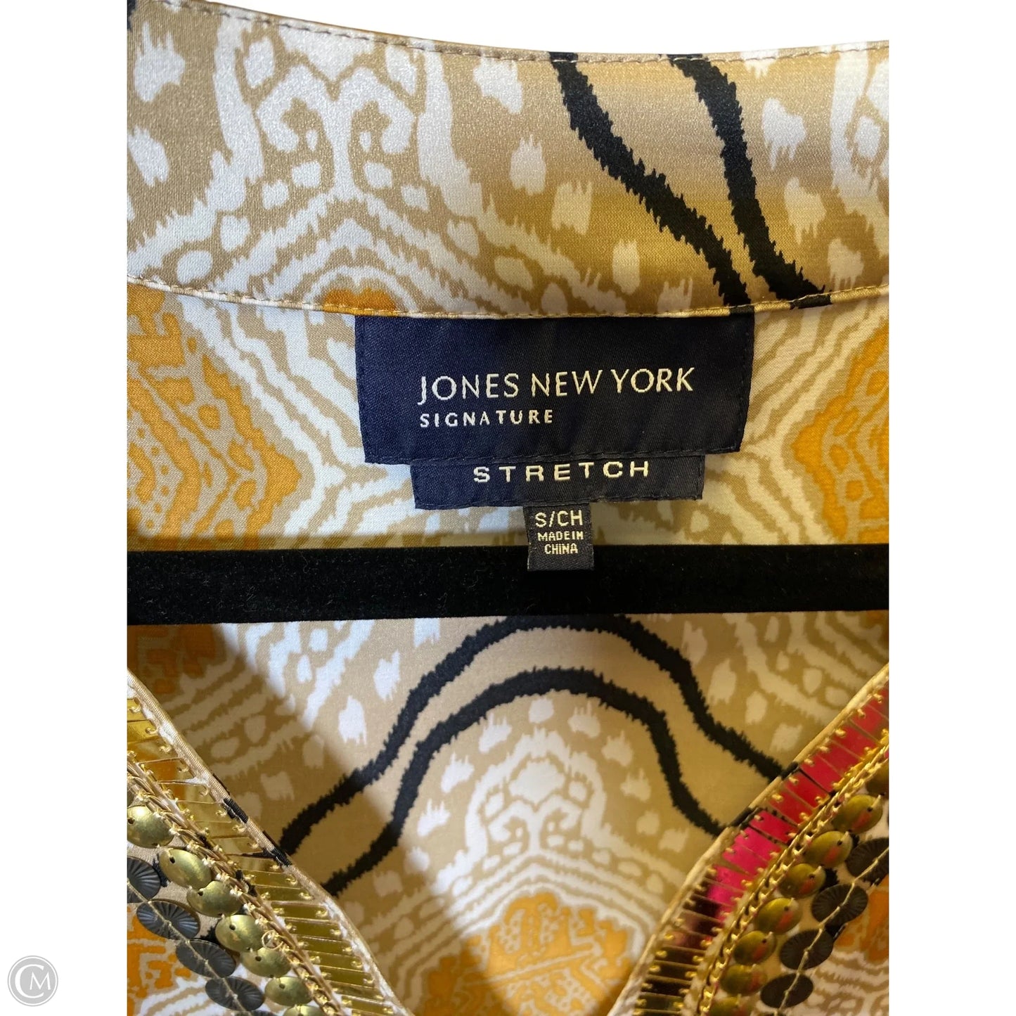 Top 3/4 Sleeve By Jones New York In Multi-colored, Size: S