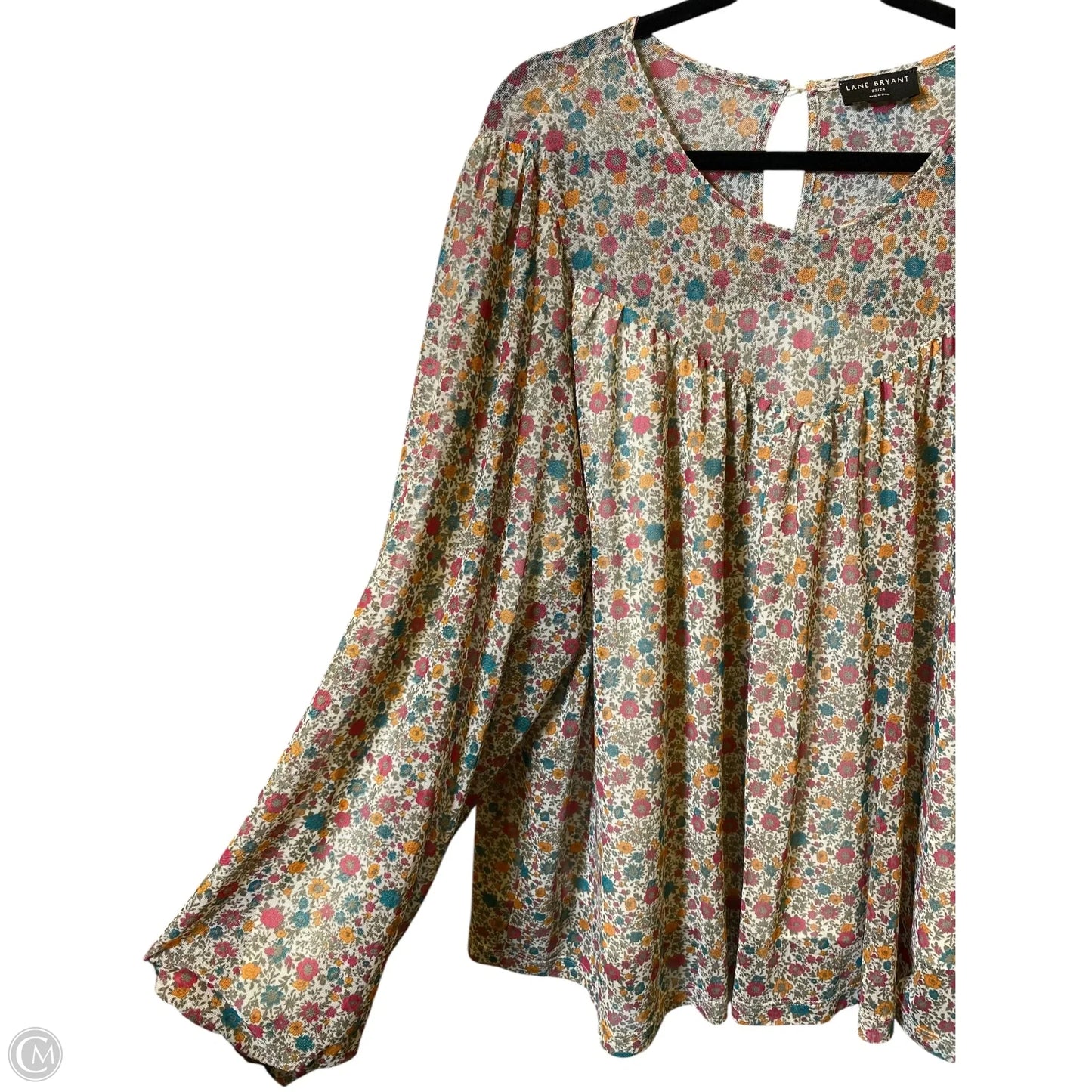 Top Long Sleeve By Lane Bryant In Floral Print, Size: 22