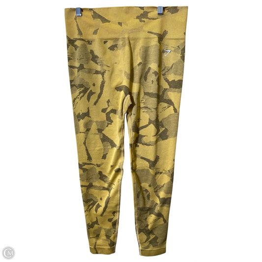 Athletic Leggings By Gym Shark In Yellow, Size: Xxl