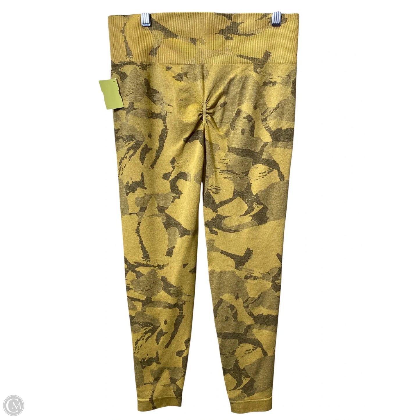 Athletic Leggings By Gym Shark In Yellow, Size: Xxl