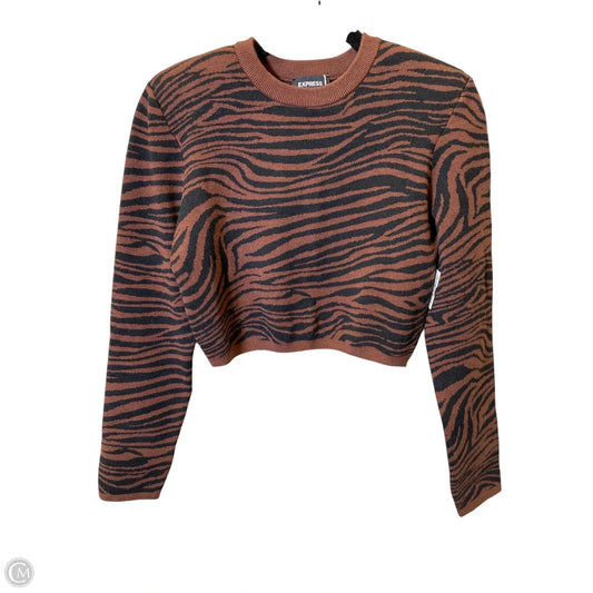 Sweater By Express In Animal Print, Size: L