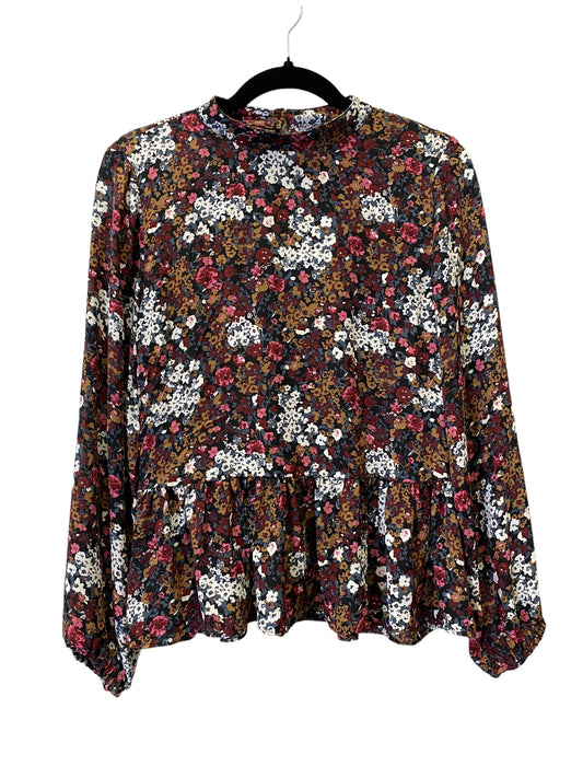 Multi-colored Top Long Sleeve Loft, Size S