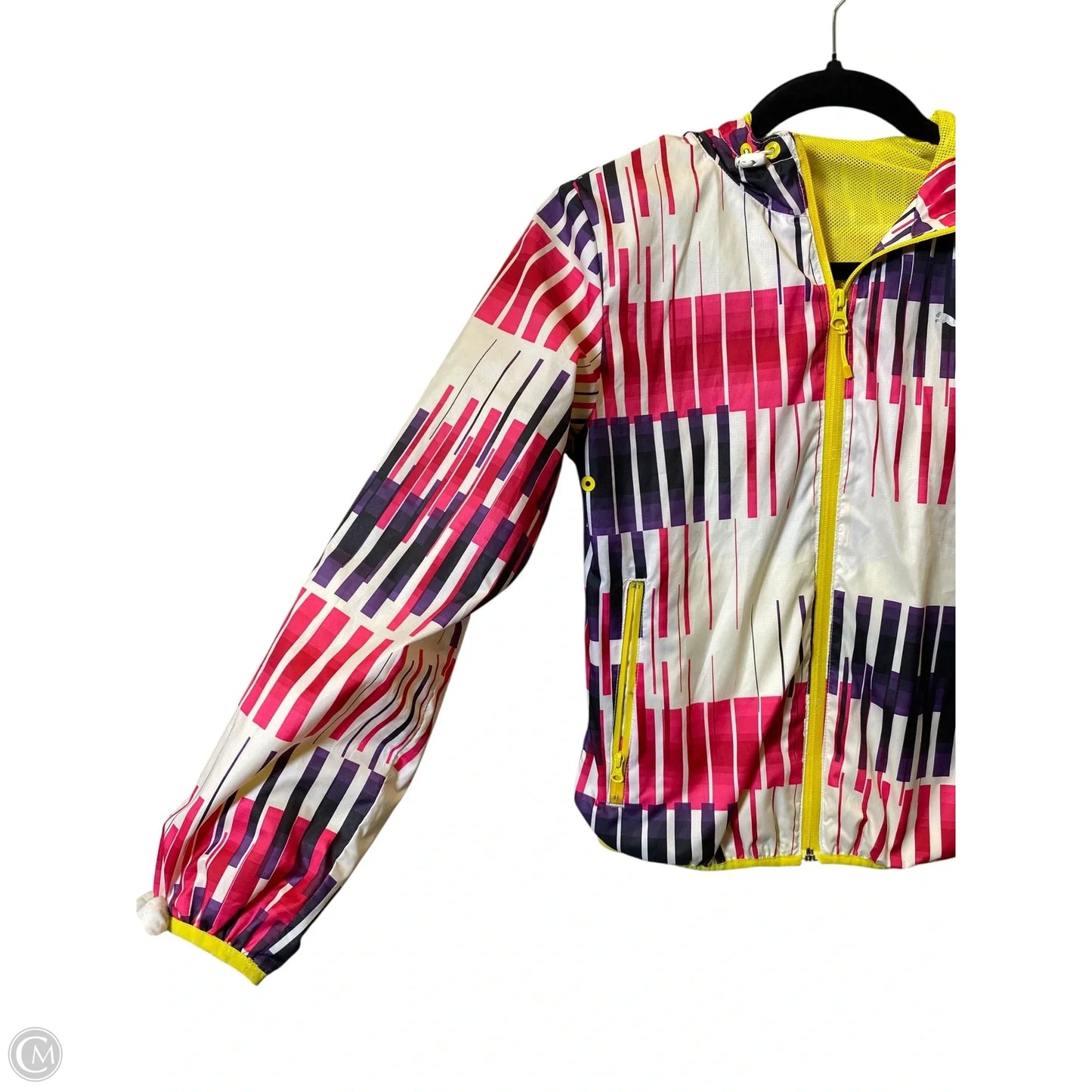 Jacket Windbreaker By Puma In Multi-colored, Size: S