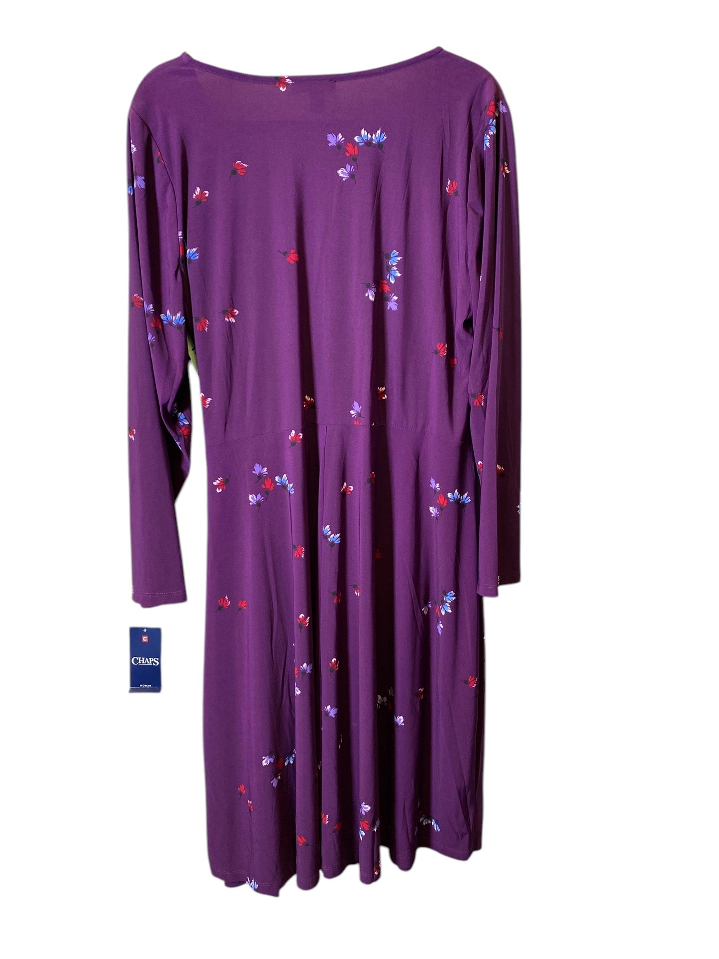 Dress Casual Midi By Chaps In Purple, Size: Xl