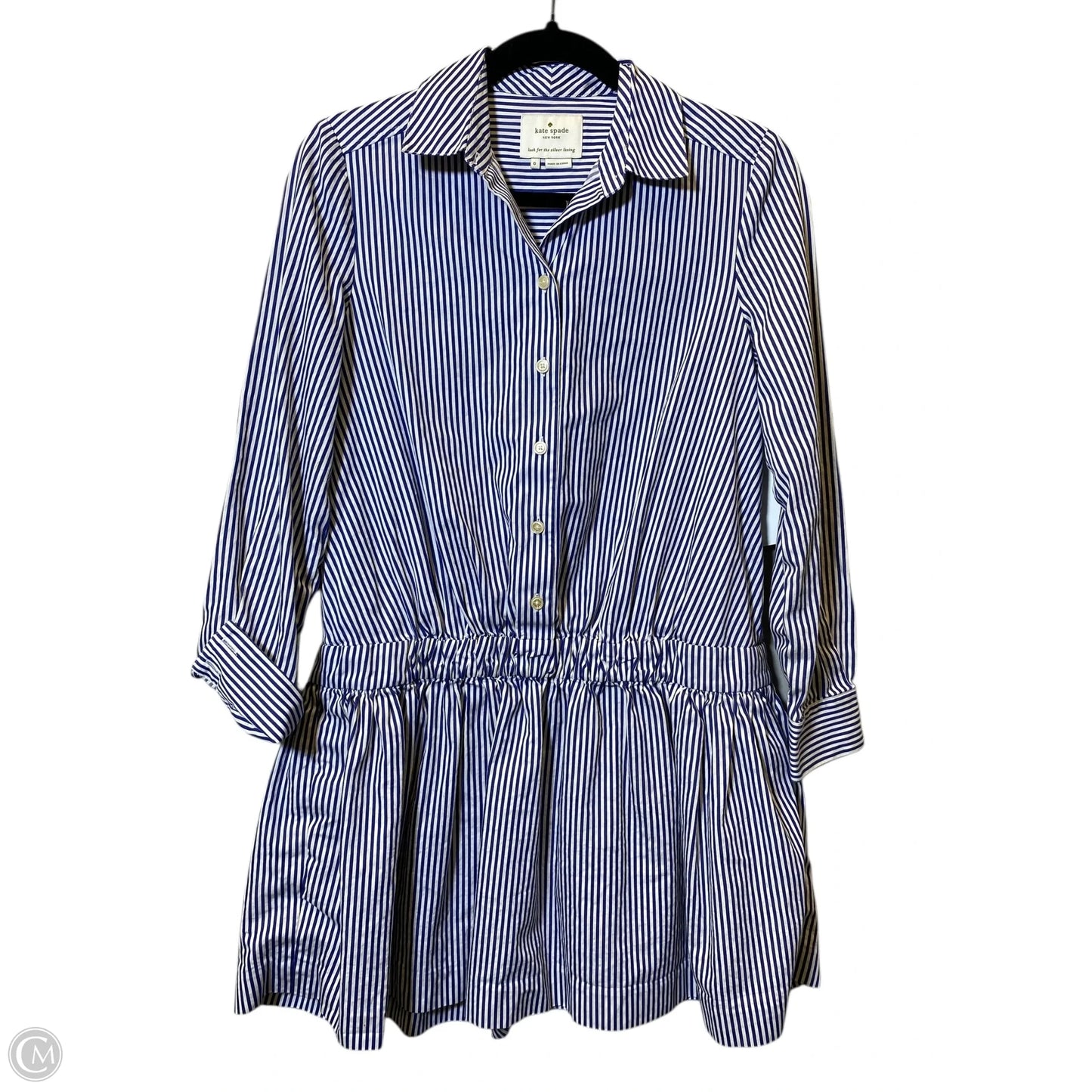 Dress Designer By Kate Spade In Striped Pattern, Size: 0
