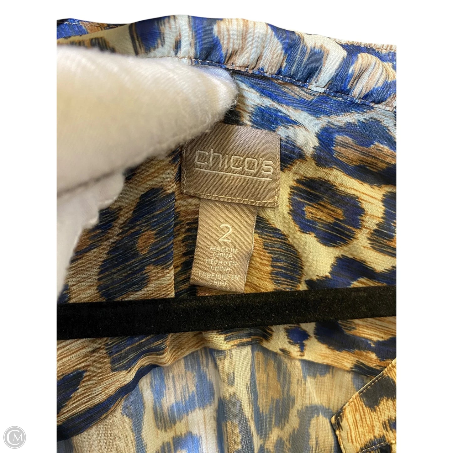 Top Long Sleeve By Chicos In Animal Print, Size: L