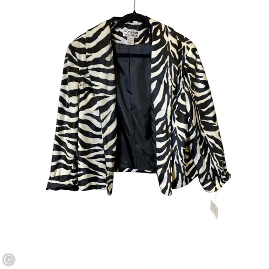 Jacket Faux Fur & Sherpa By Focus 2000 In Zebra Print, Size: 14