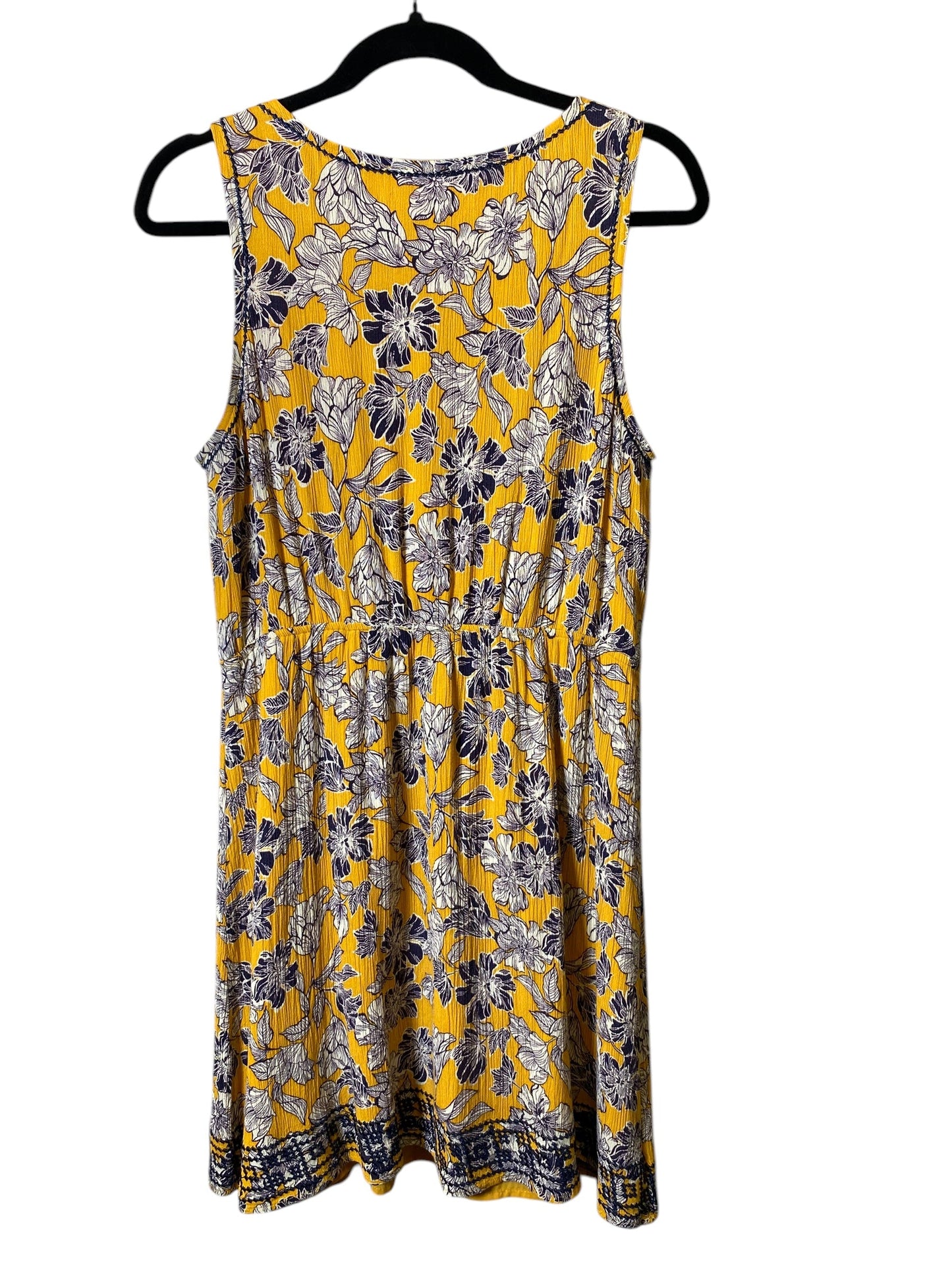 Dress Casual Midi By Market & Spruce In Yellow, Size: L